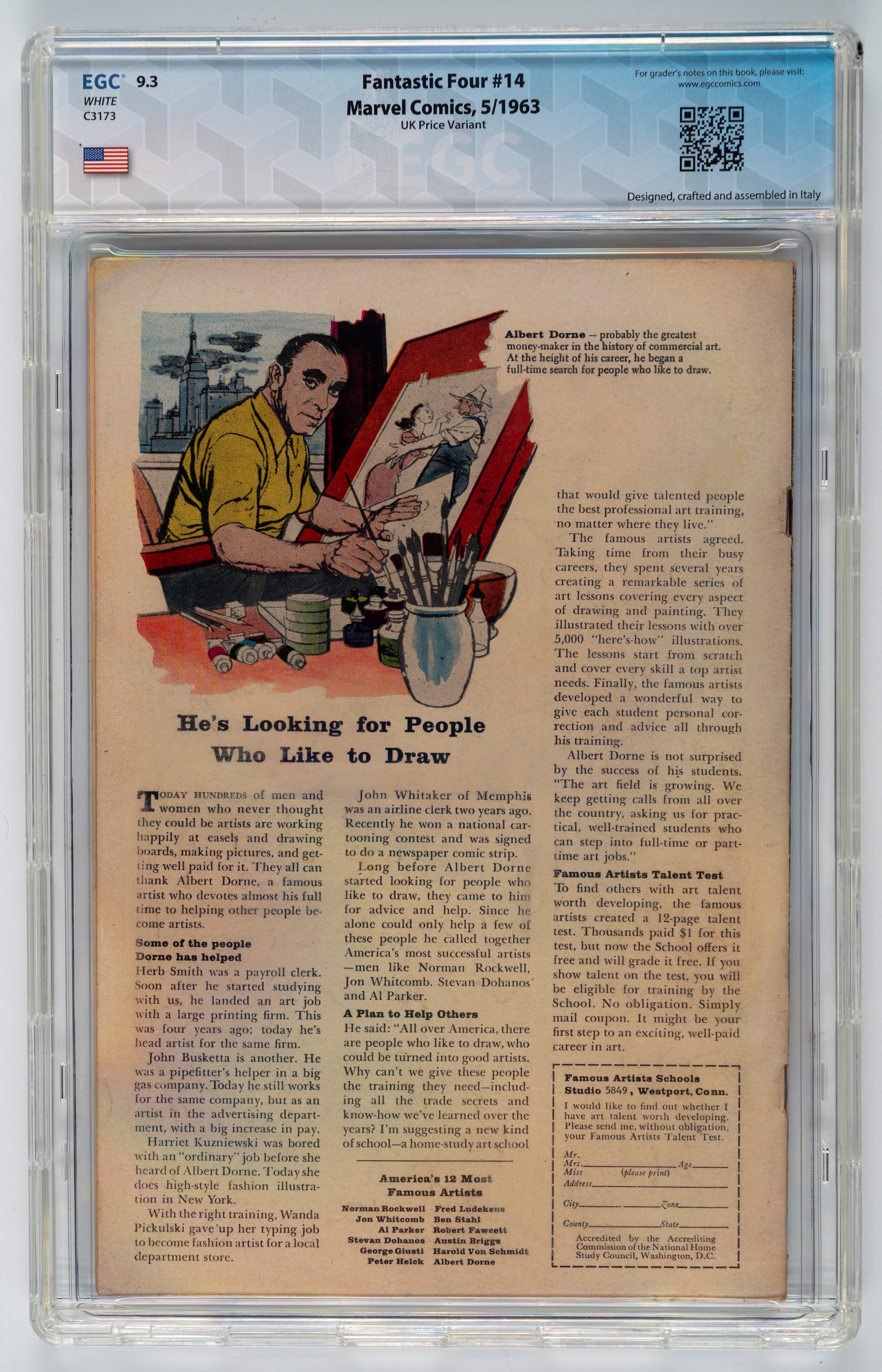 Fantastic Four #14 (UK Price Variant) - 9.3 EGC