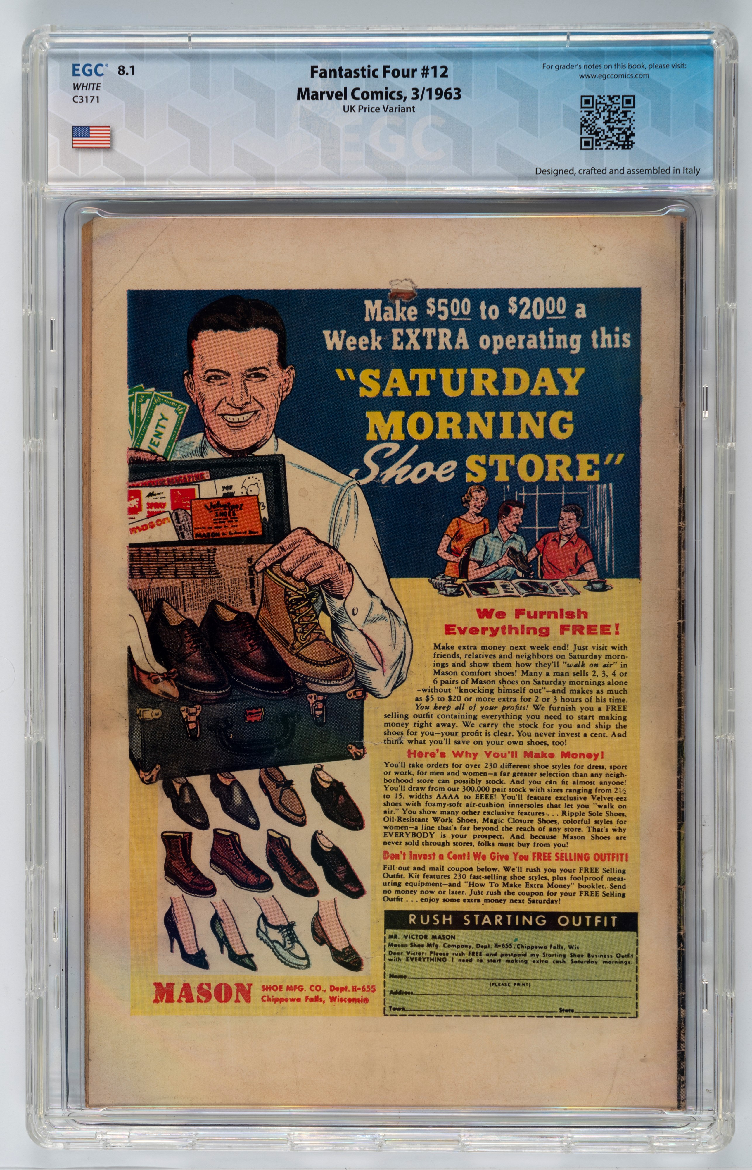 Fantastic Four #12 (UK Price Variant) - 8.1 EGC