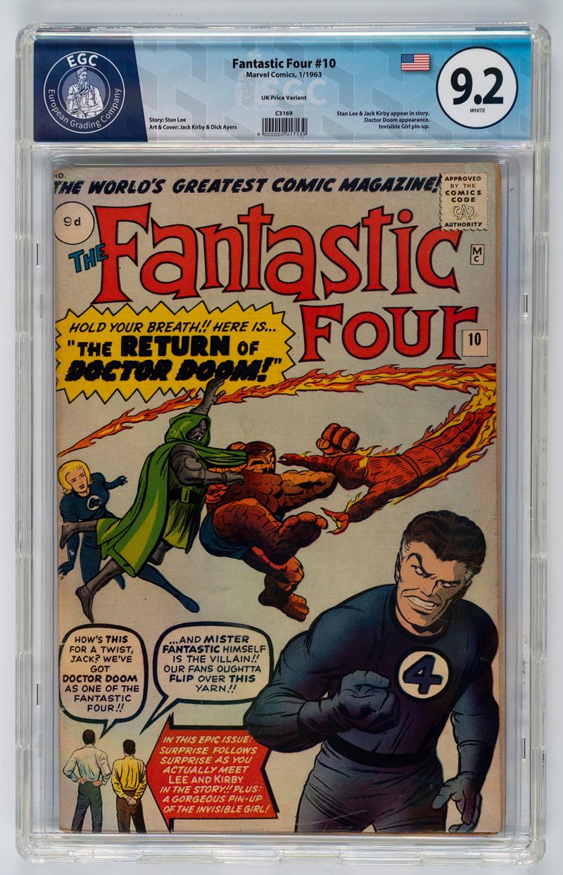 Fantastic Four #10 (UK Price Variant) - 9.2 EGC