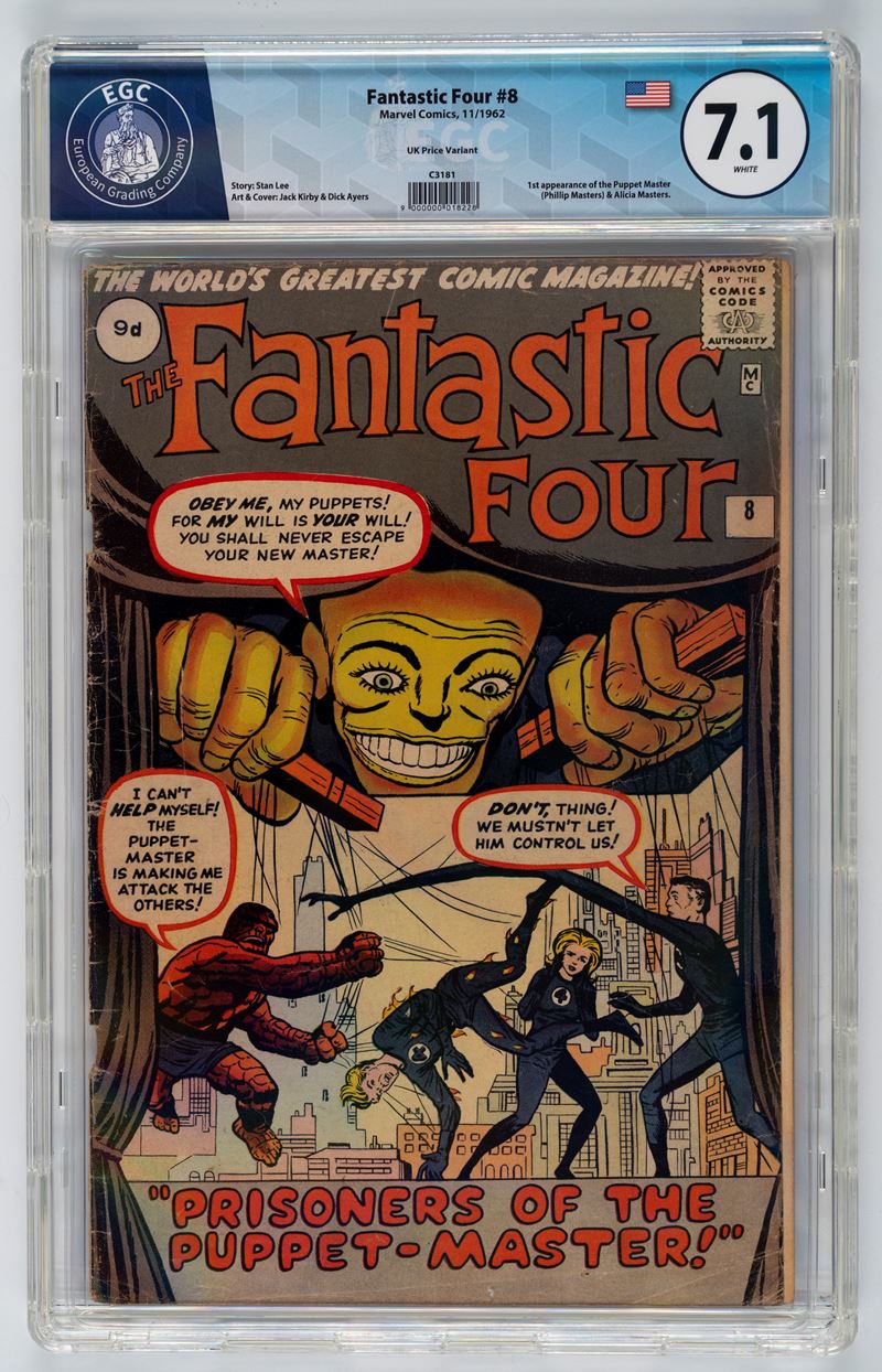 Fantastic Four #8 (UK Price Variant) - 7.1 EGC