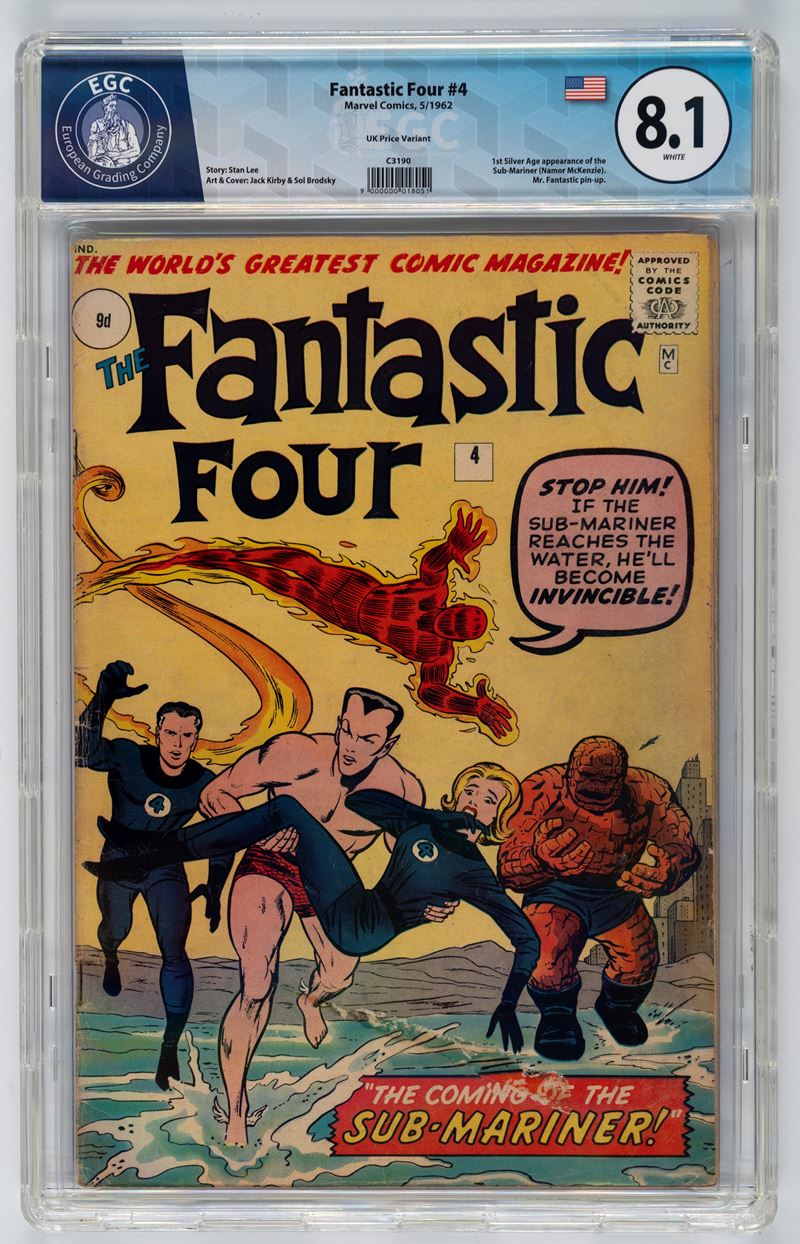 Fantastic Four #4 (UK Price Variant) - 8.1 EGC