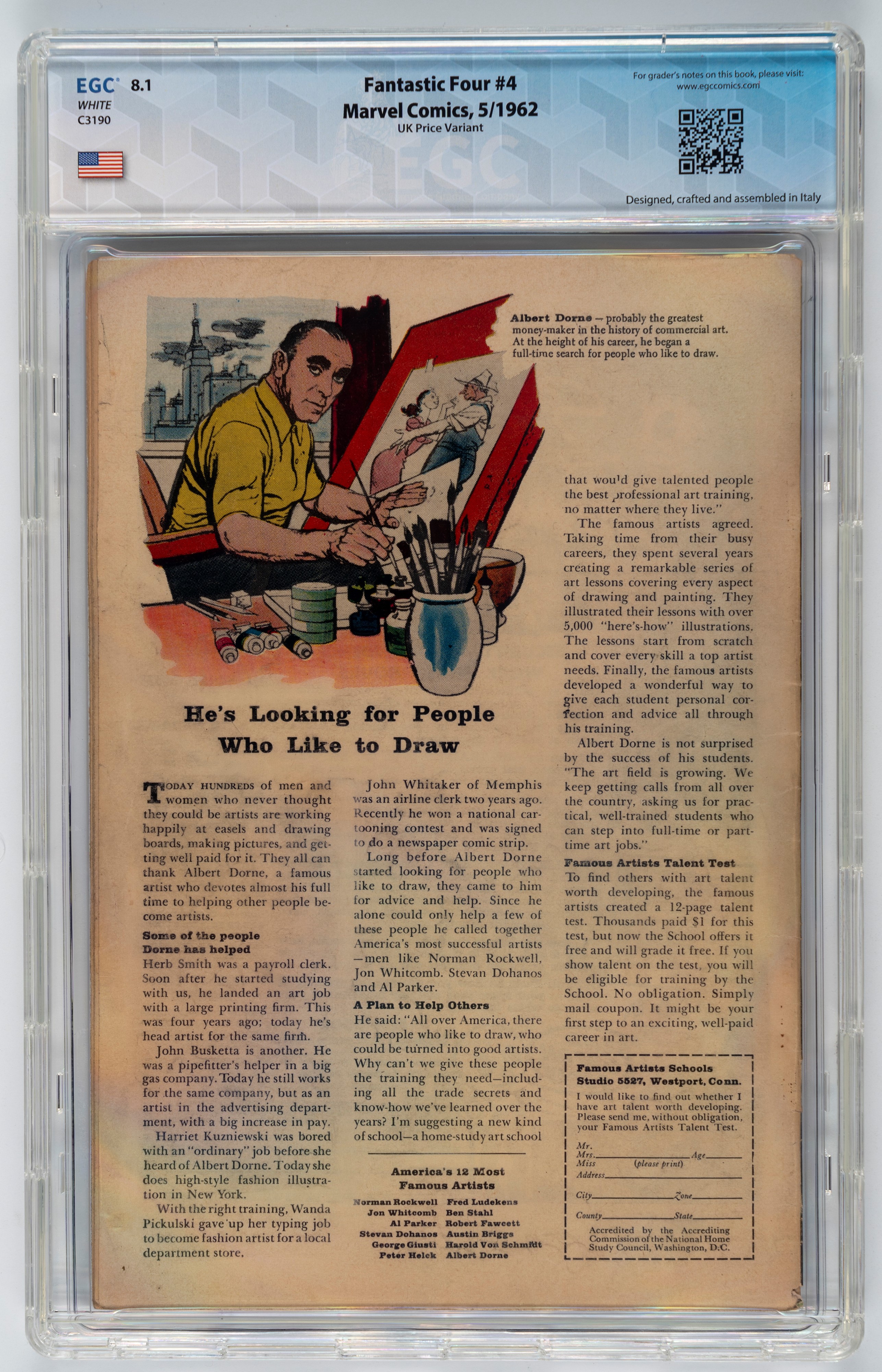 Fantastic Four #4 (UK Price Variant) - 8.1 EGC