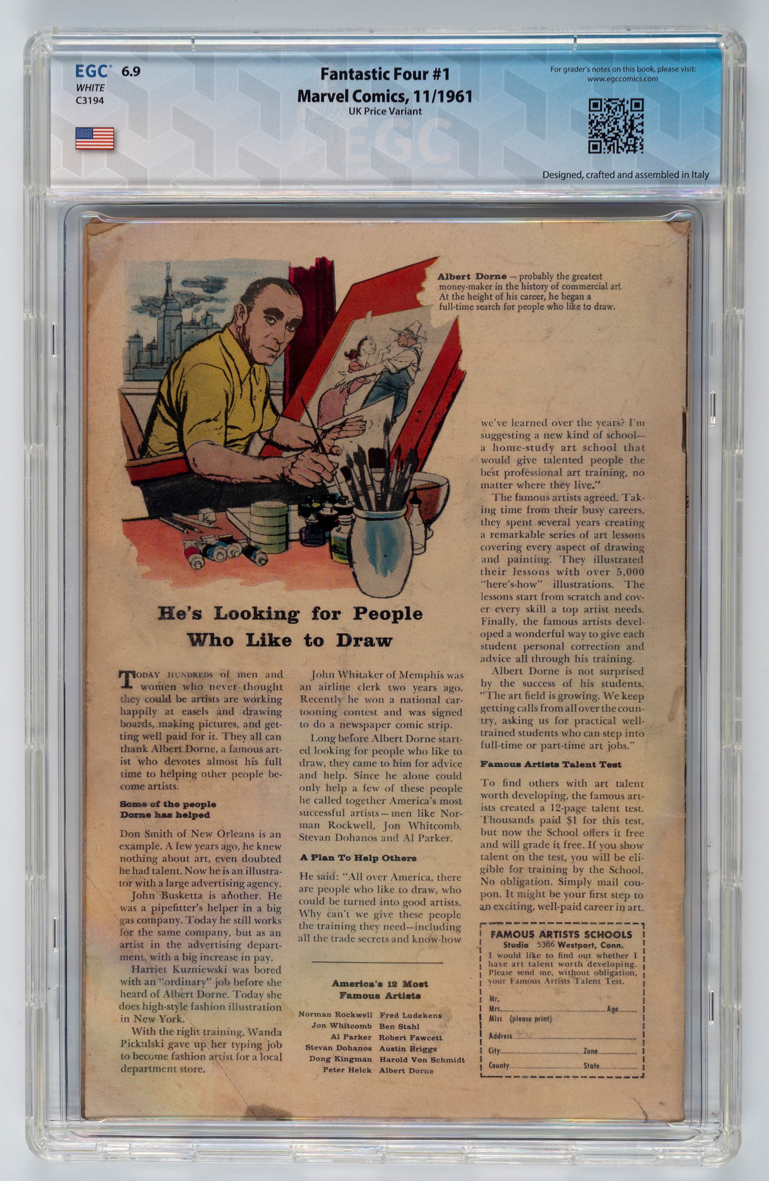 Fantastic Four #1 (UK Price Variant) - 6.9 EGC