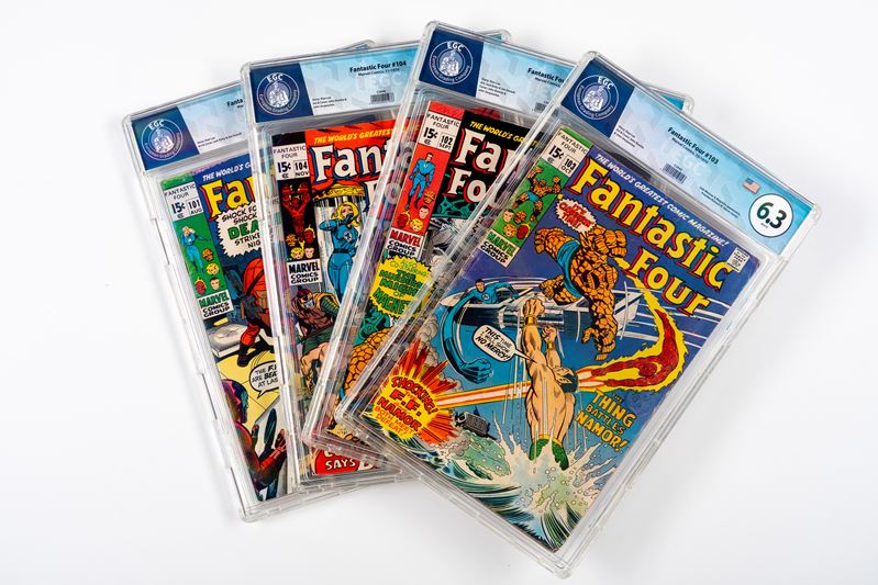 Fantastic Four #101 - 7.3 EGC / #102 - 8.7 EGC / #103 - 6.3 EGC / #104 - 9.0 EGC