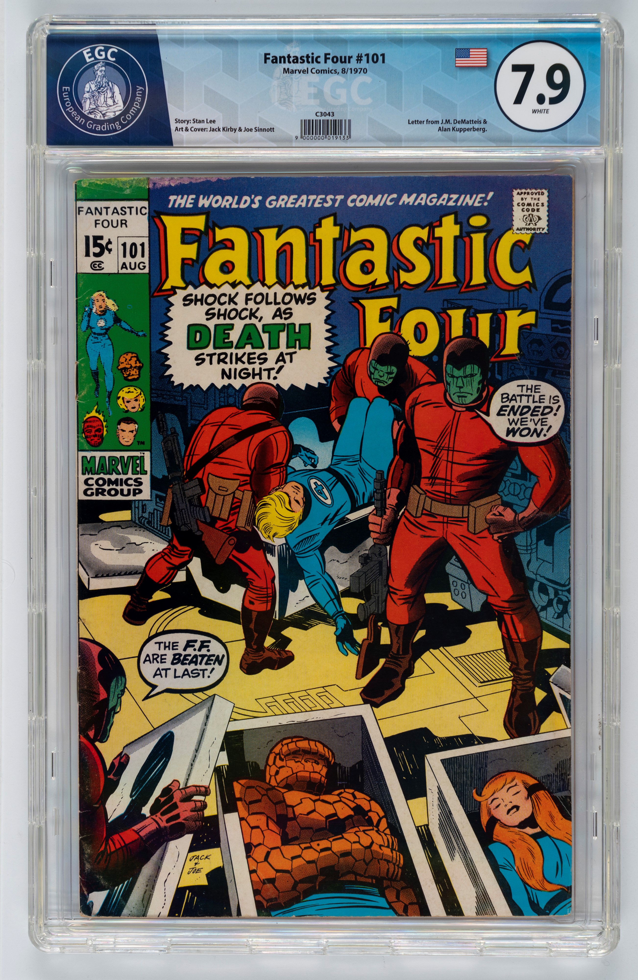 Fantastic Four #101 - 7.3 EGC / #102 - 8.7 EGC / #103 - 6.3 EGC / #104 - 9.0 EGC