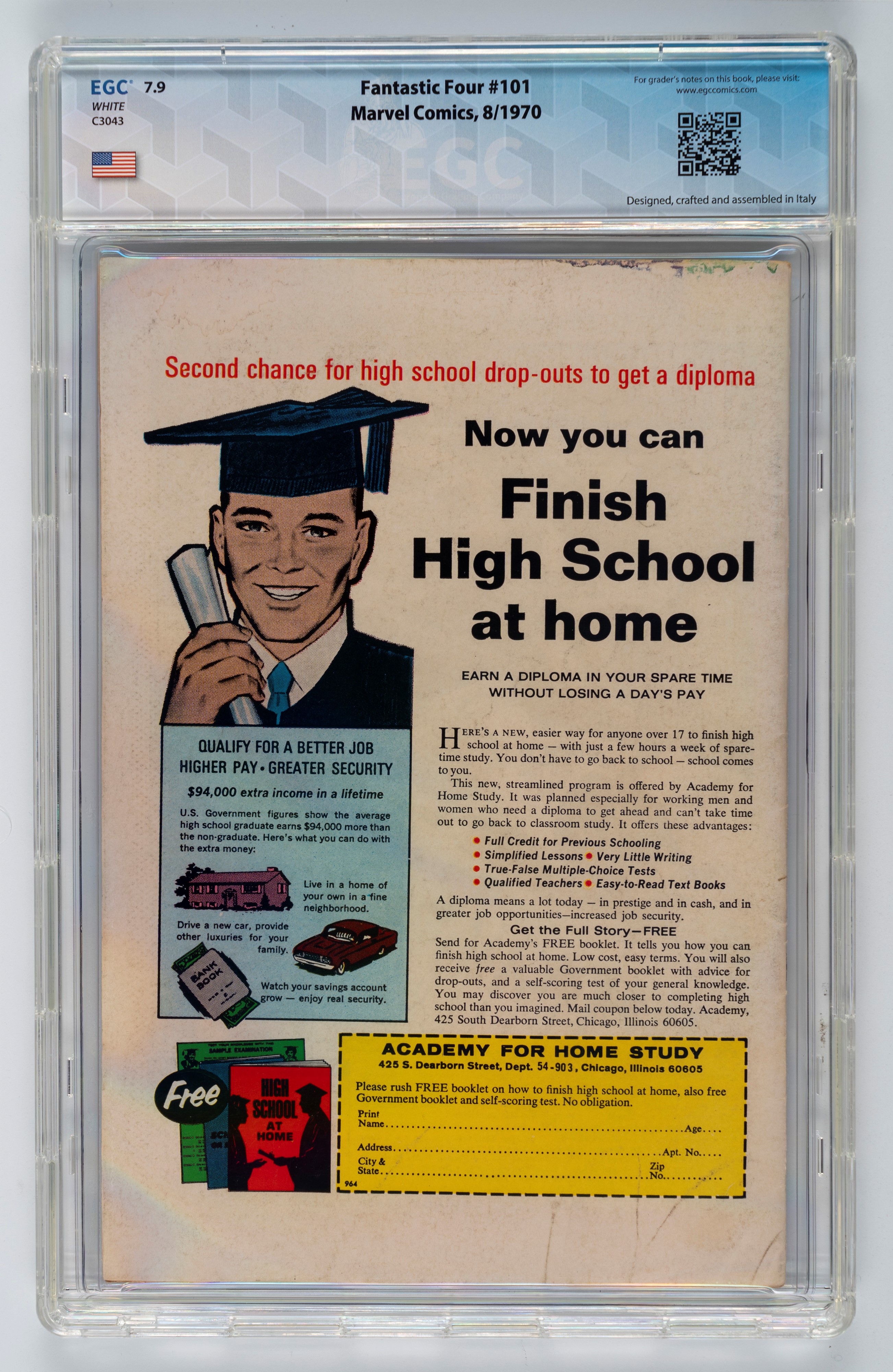 Fantastic Four #101 - 7.3 EGC / #102 - 8.7 EGC / #103 - 6.3 EGC / #104 - 9.0 EGC