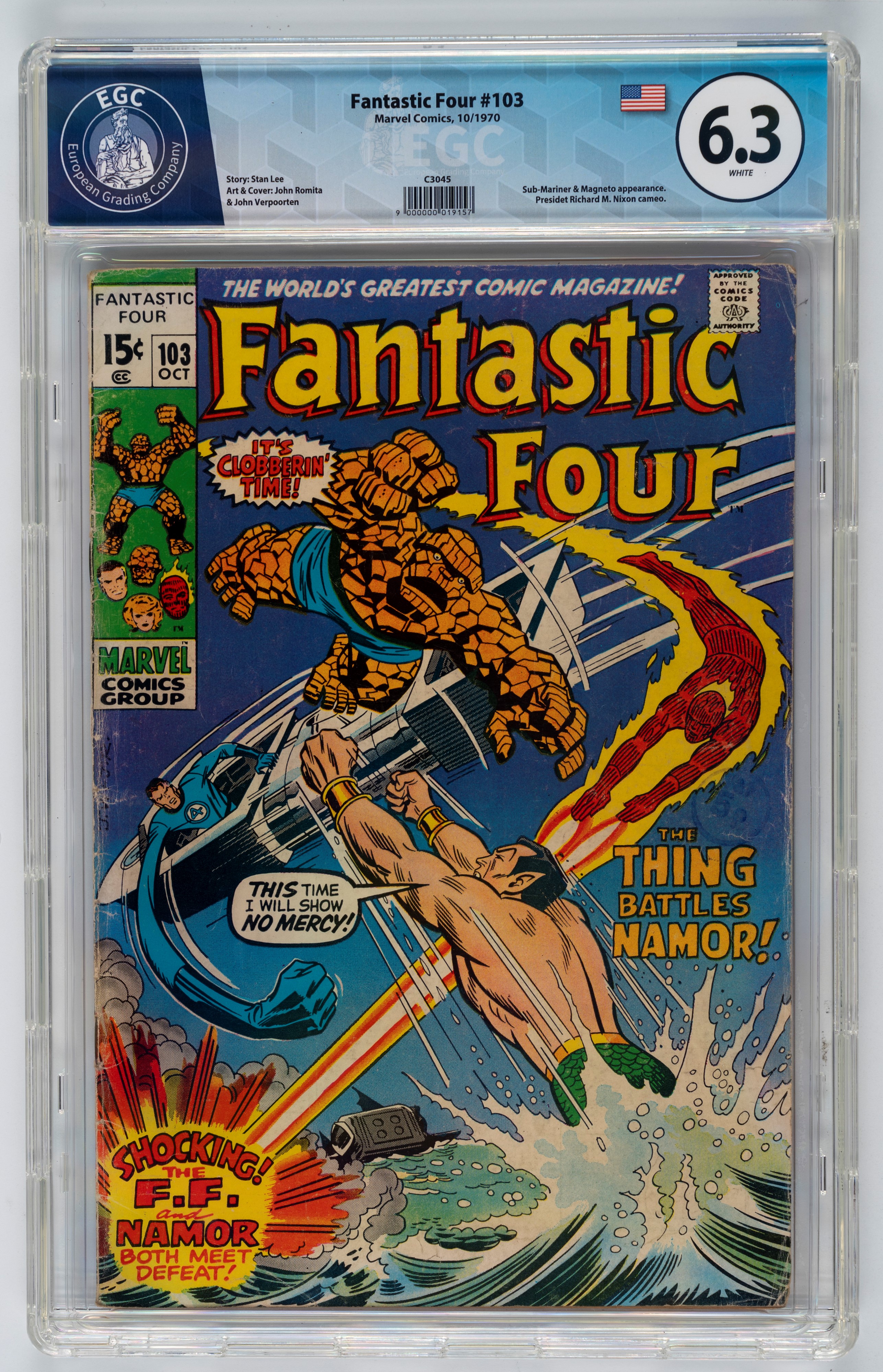 Fantastic Four #101 - 7.3 EGC / #102 - 8.7 EGC / #103 - 6.3 EGC / #104 - 9.0 EGC