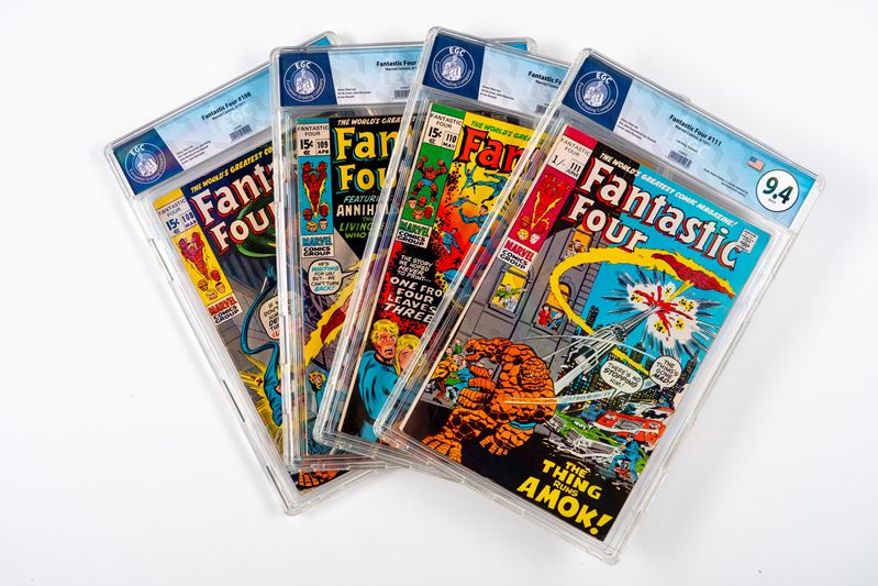 Fantastic Four #108 - 7.4 EGC / #109 - 9.3 EGC / #110 - 9.0 EGC / #111 - 9.4 EGC