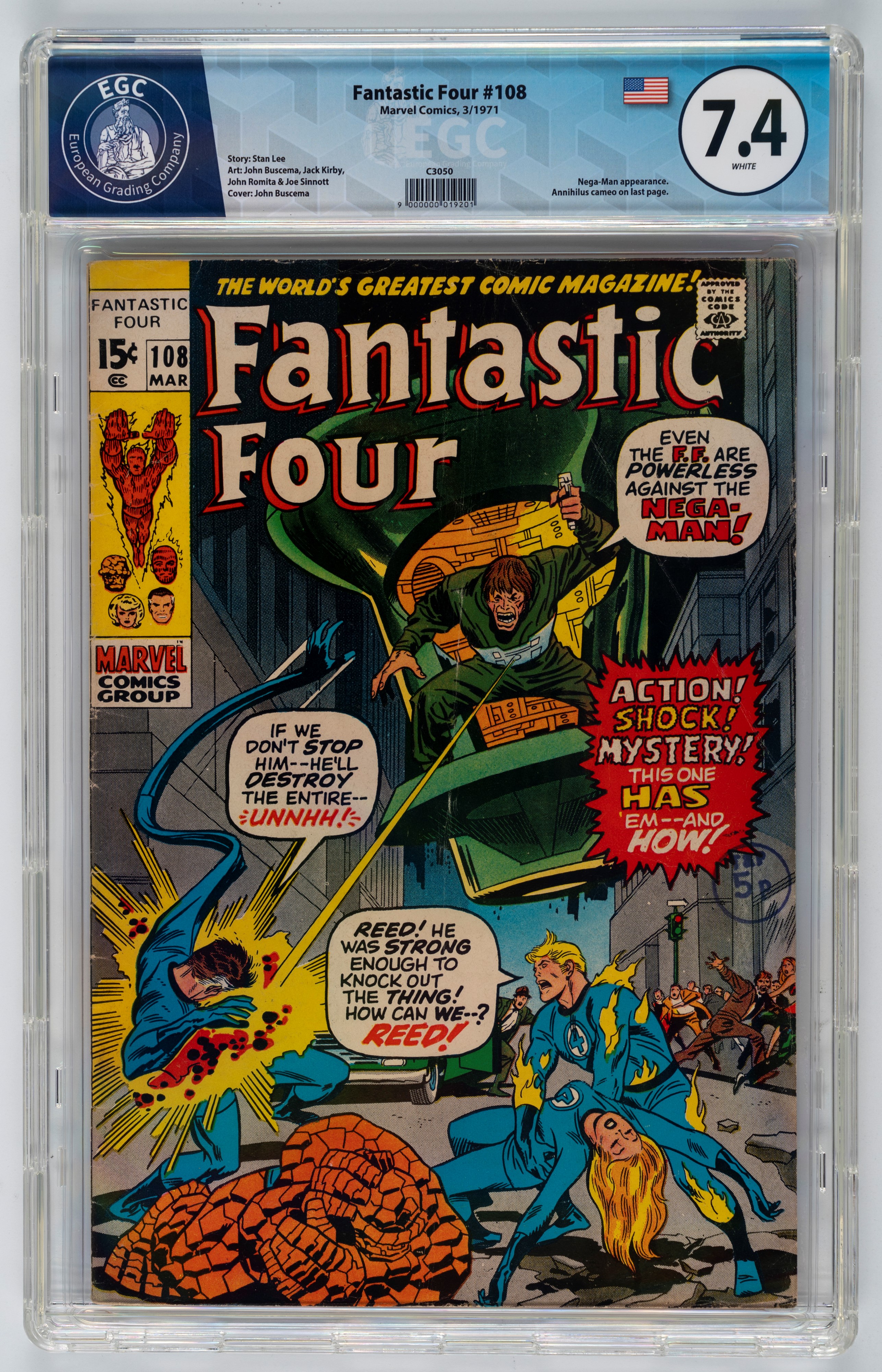 Fantastic Four #108 - 7.4 EGC / #109 - 9.3 EGC / #110 - 9.0 EGC / #111 - 9.4 EGC