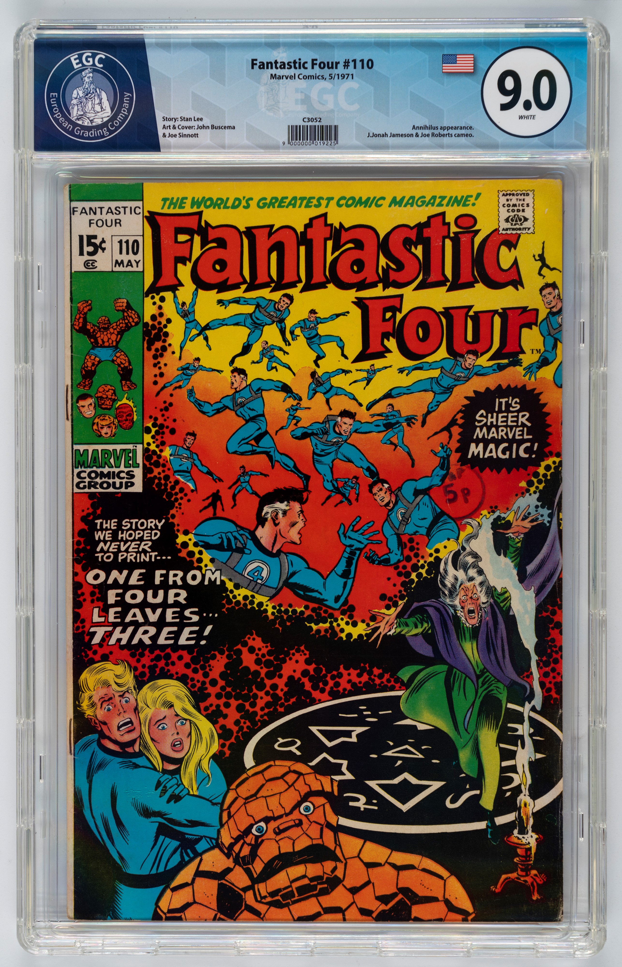Fantastic Four #108 - 7.4 EGC / #109 - 9.3 EGC / #110 - 9.0 EGC / #111 - 9.4 EGC