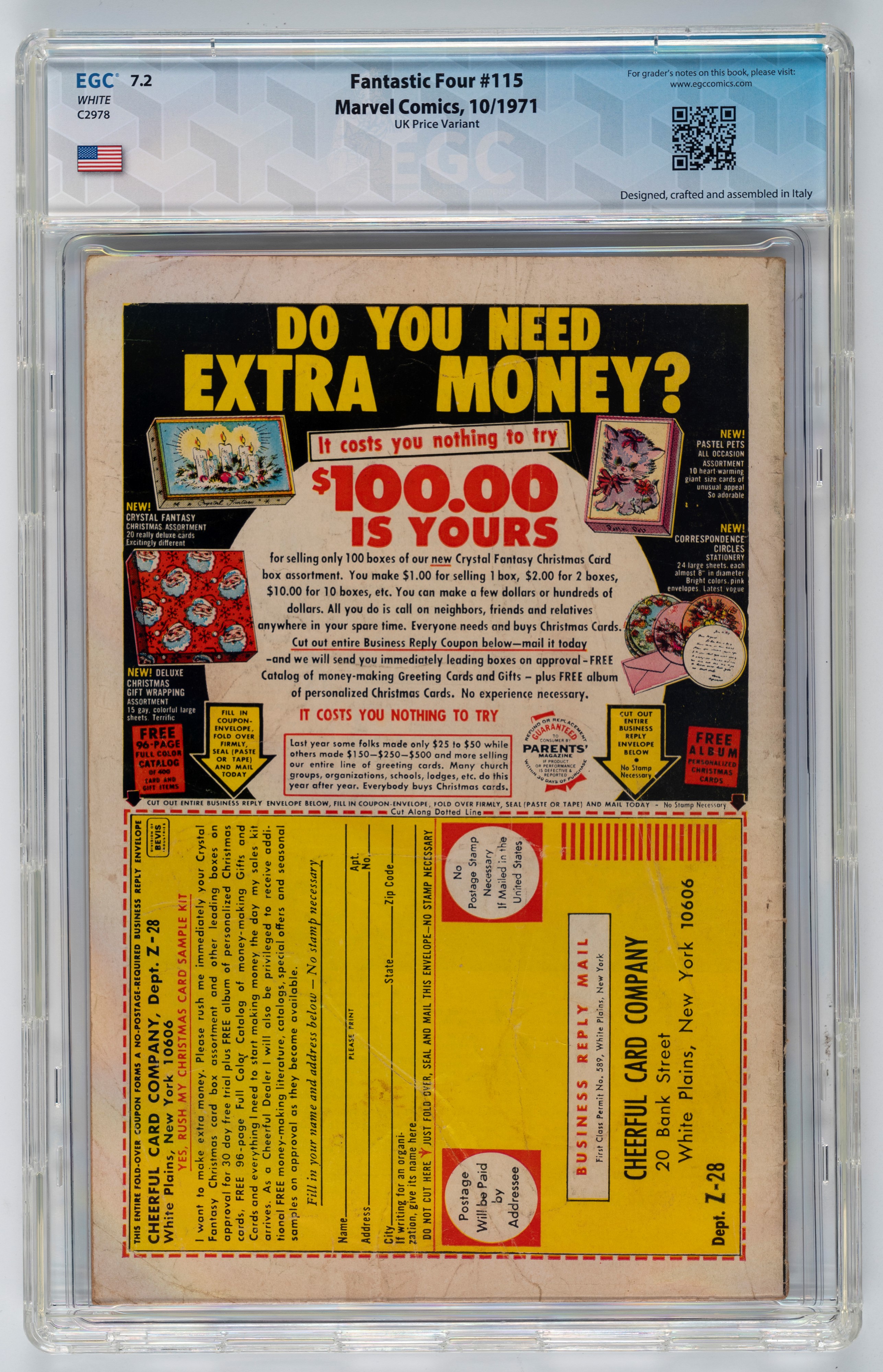 Fantastic Four #115 - 7.2 EGC (UK Price Variant) / #116 - 9.0 EGC / #117 - 9.4 EGC (UK Price Vari...