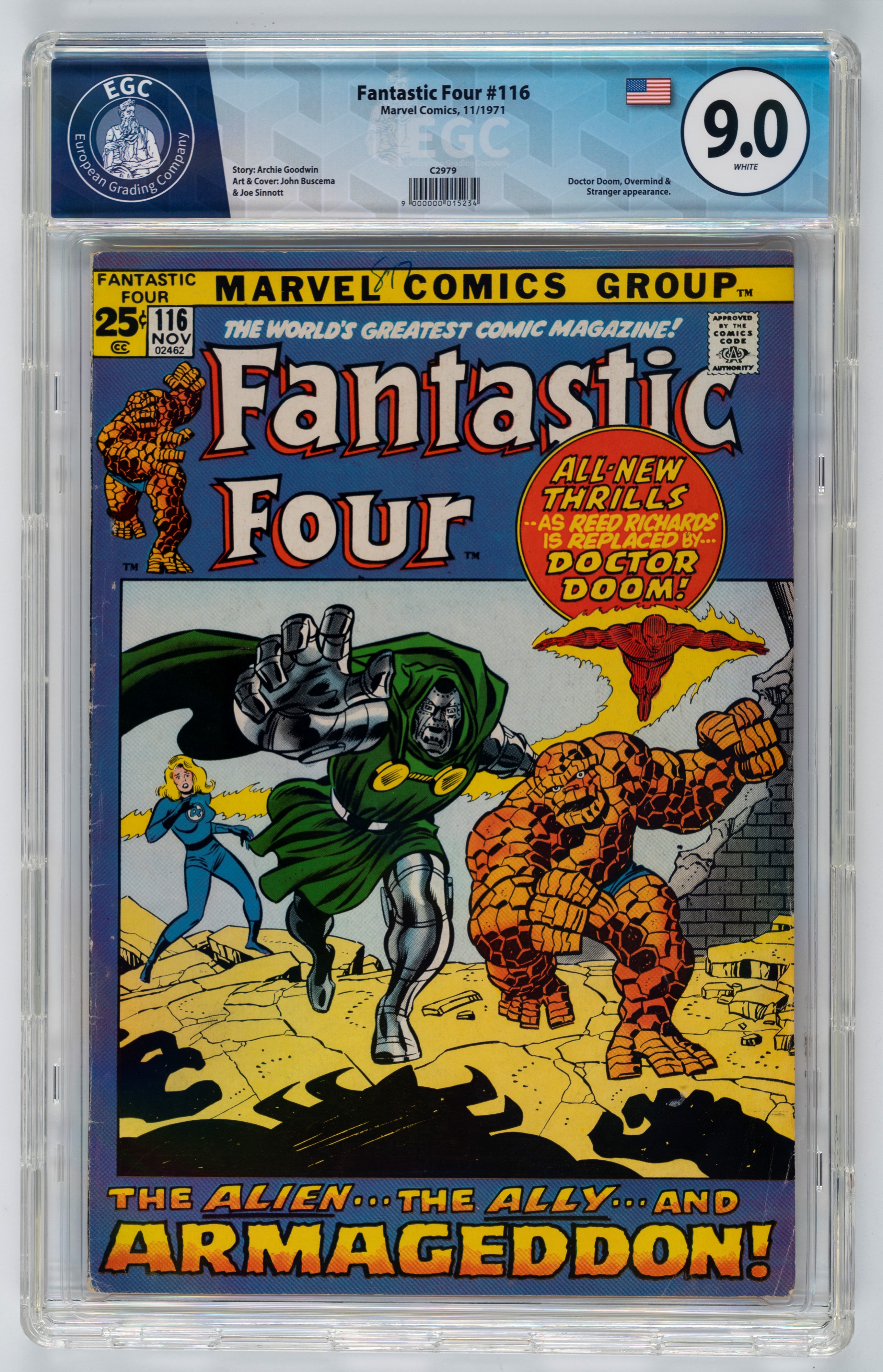 Fantastic Four #115 - 7.2 EGC (UK Price Variant) / #116 - 9.0 EGC / #117 - 9.4 EGC (UK Price Vari...
