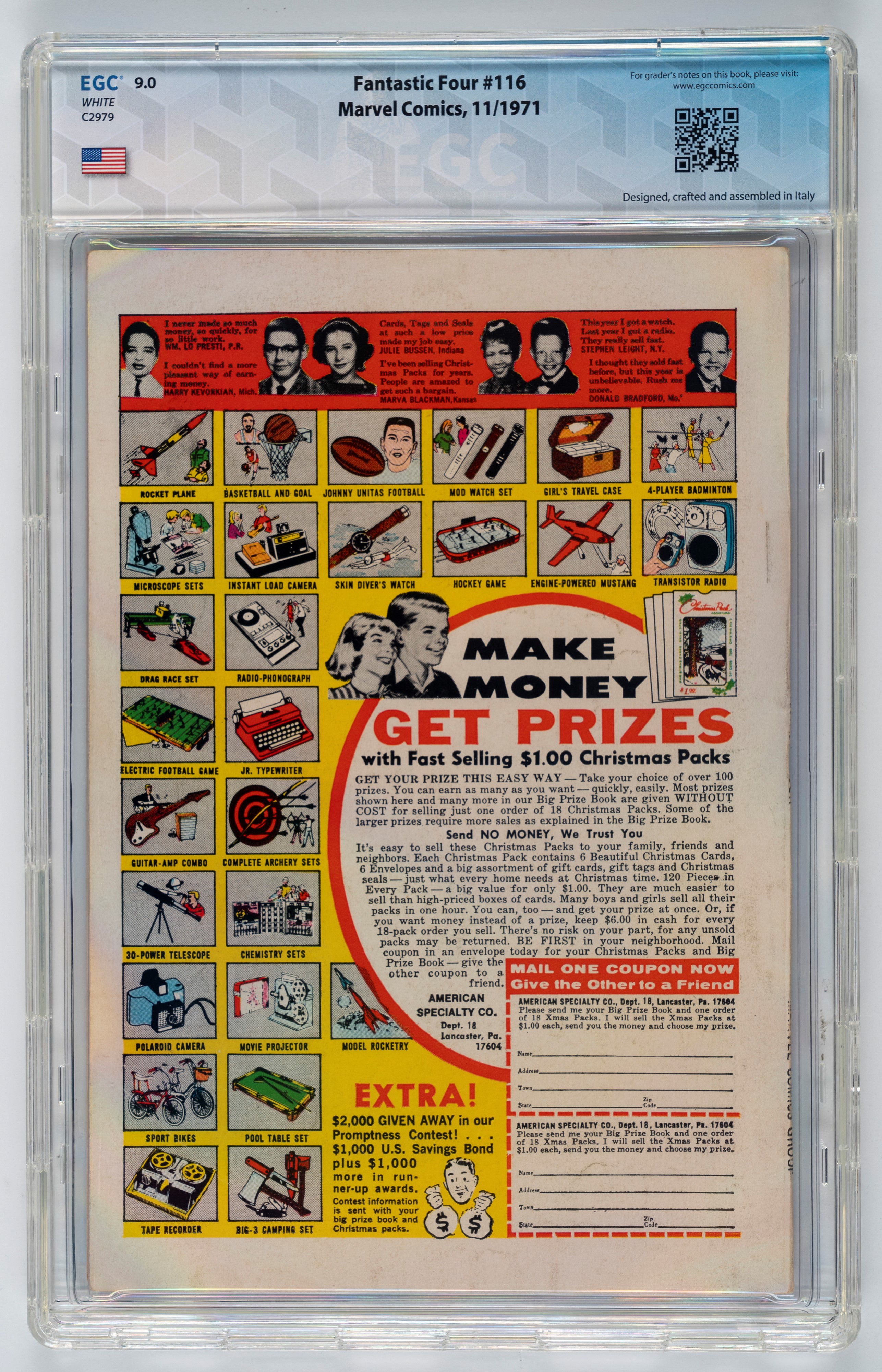 Fantastic Four #115 - 7.2 EGC (UK Price Variant) / #116 - 9.0 EGC / #117 - 9.4 EGC (UK Price Vari...