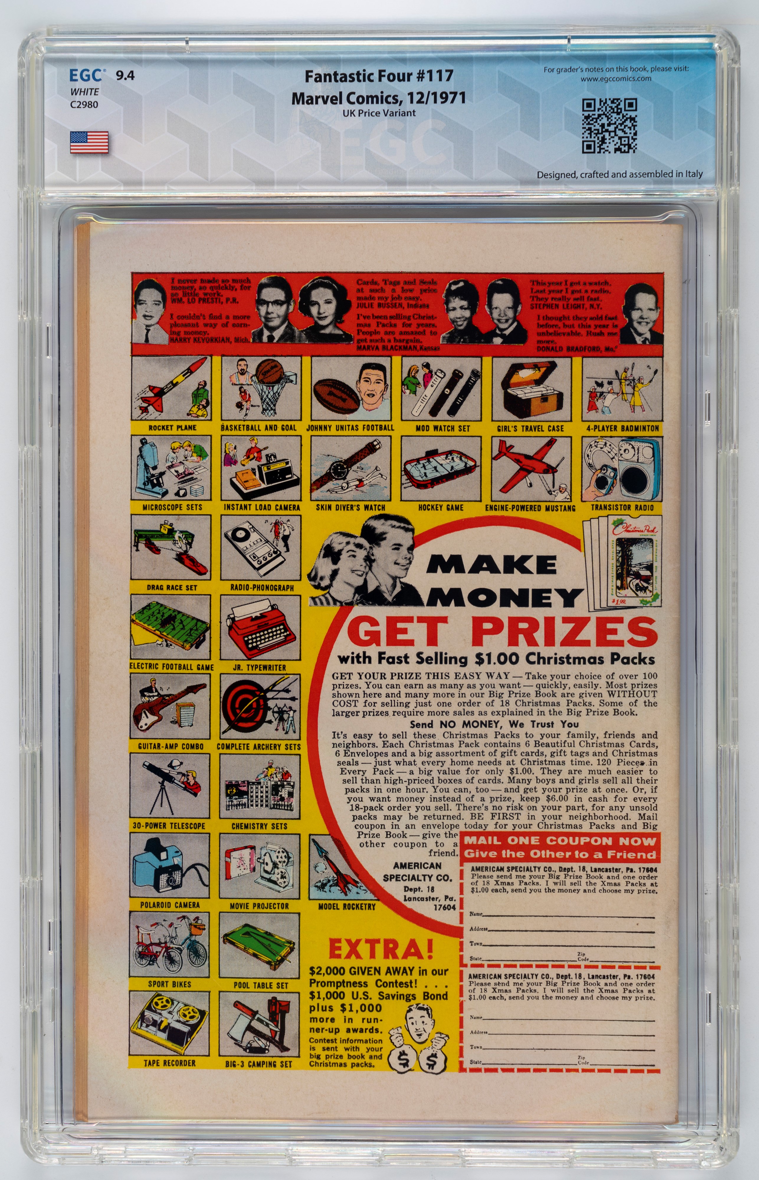 Fantastic Four #115 - 7.2 EGC (UK Price Variant) / #116 - 9.0 EGC / #117 - 9.4 EGC (UK Price Vari...