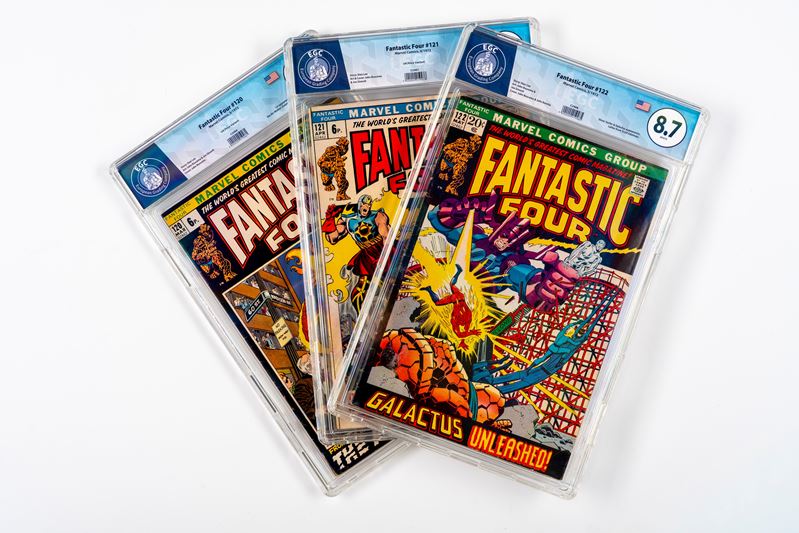 Fantastic Four #120 - 8.9 EGC (UK Price Variant) / #121 - 9.2 EGC (UK Price Variant) / #122 - 8.7...