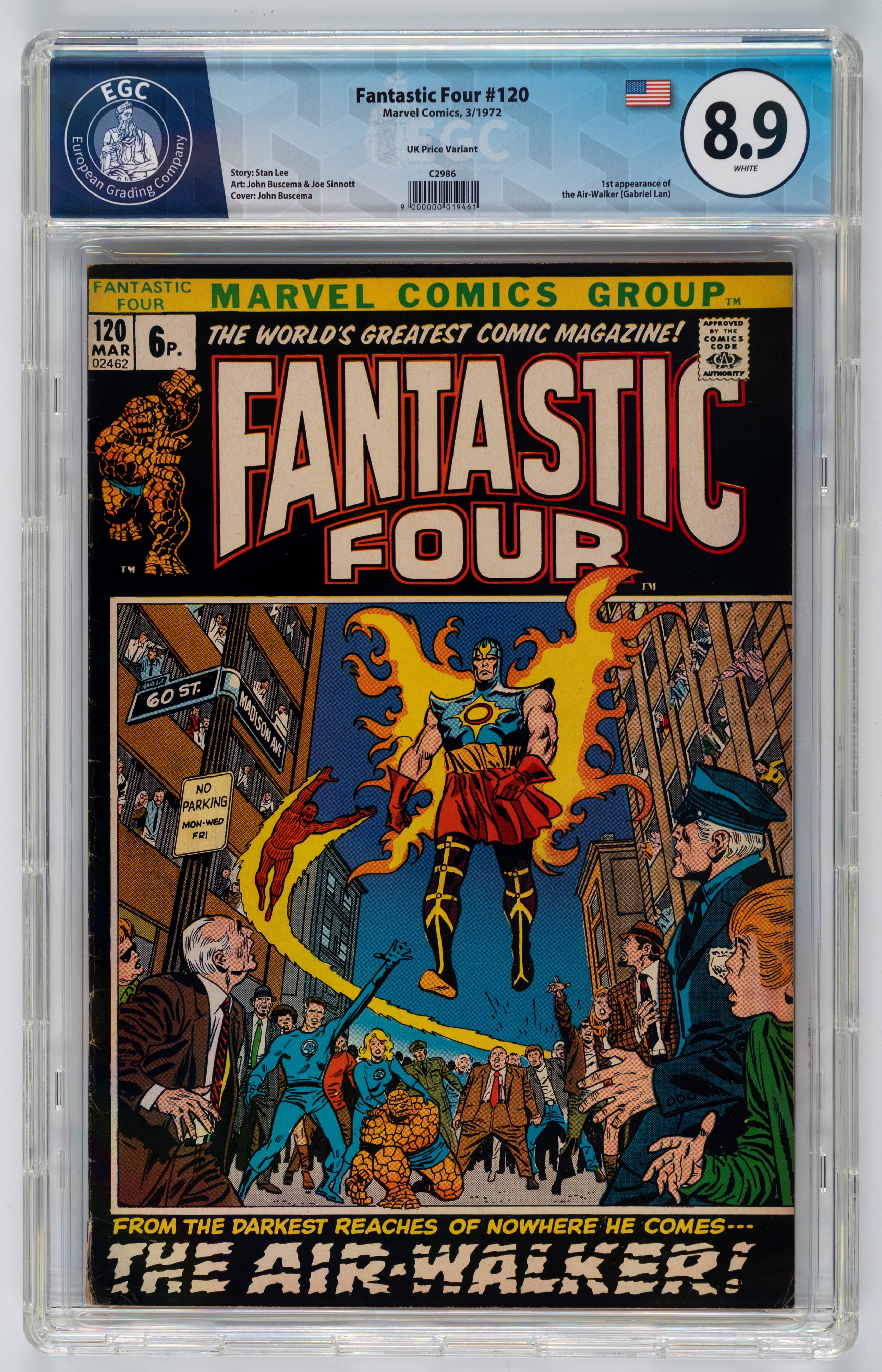 Fantastic Four #120 - 8.9 EGC (UK Price Variant) / #121 - 9.2 EGC (UK Price Variant) / #122 - 8.7...