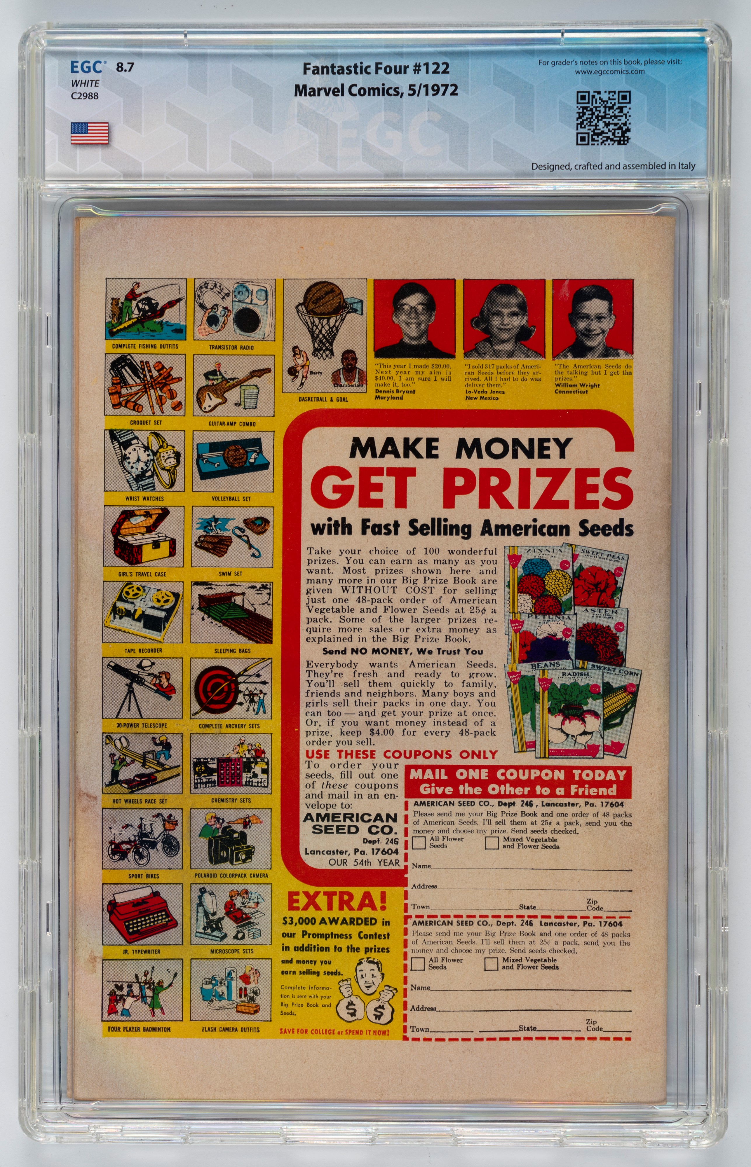 Fantastic Four #120 - 8.9 EGC (UK Price Variant) / #121 - 9.2 EGC (UK Price Variant) / #122 - 8.7...