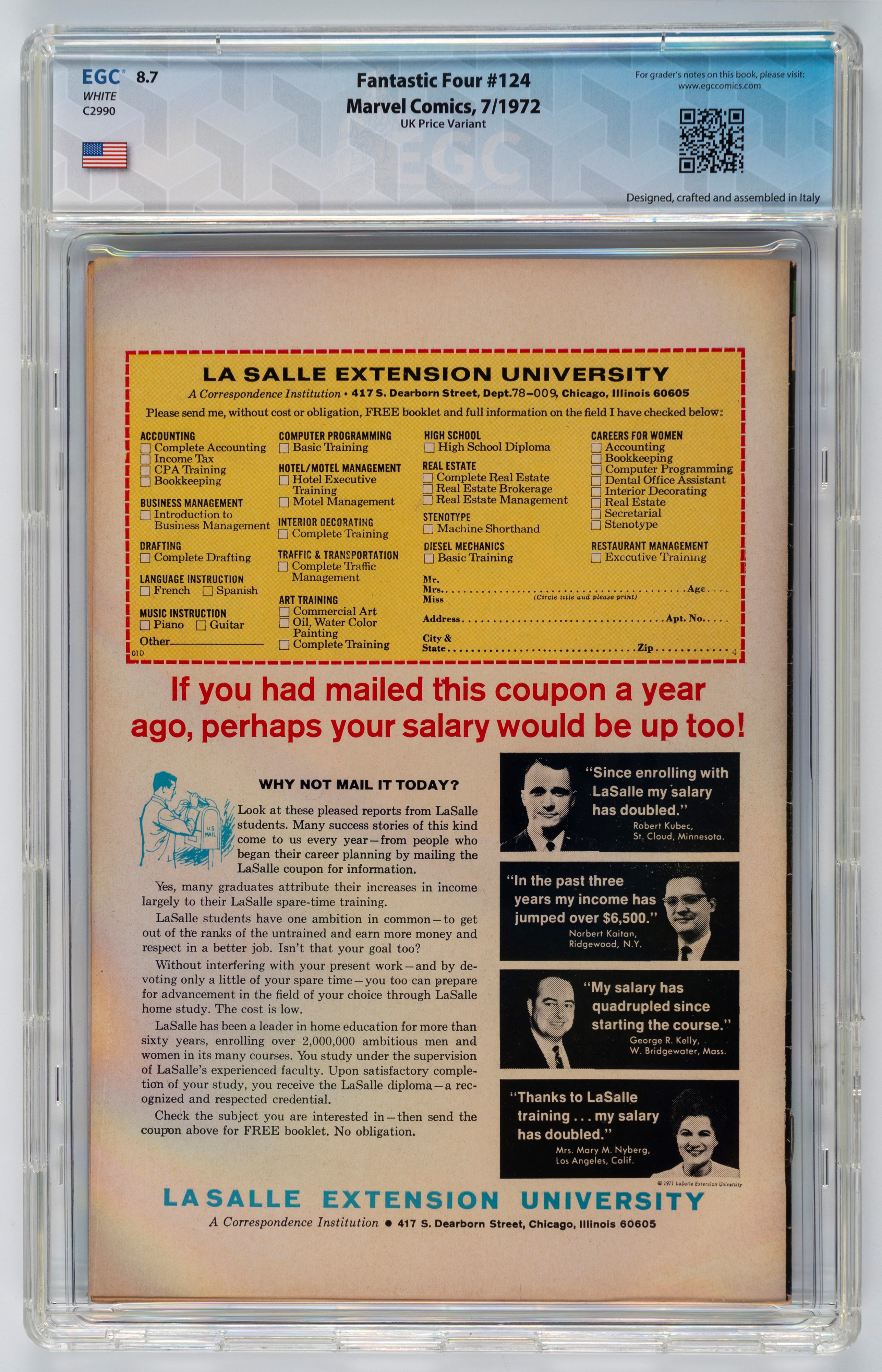 Fantastic Four #123 - 9.4 EGC (UK Price Variant) / #124 - 8.7 EGC (UK Price Variant) / #125 - 9.0...