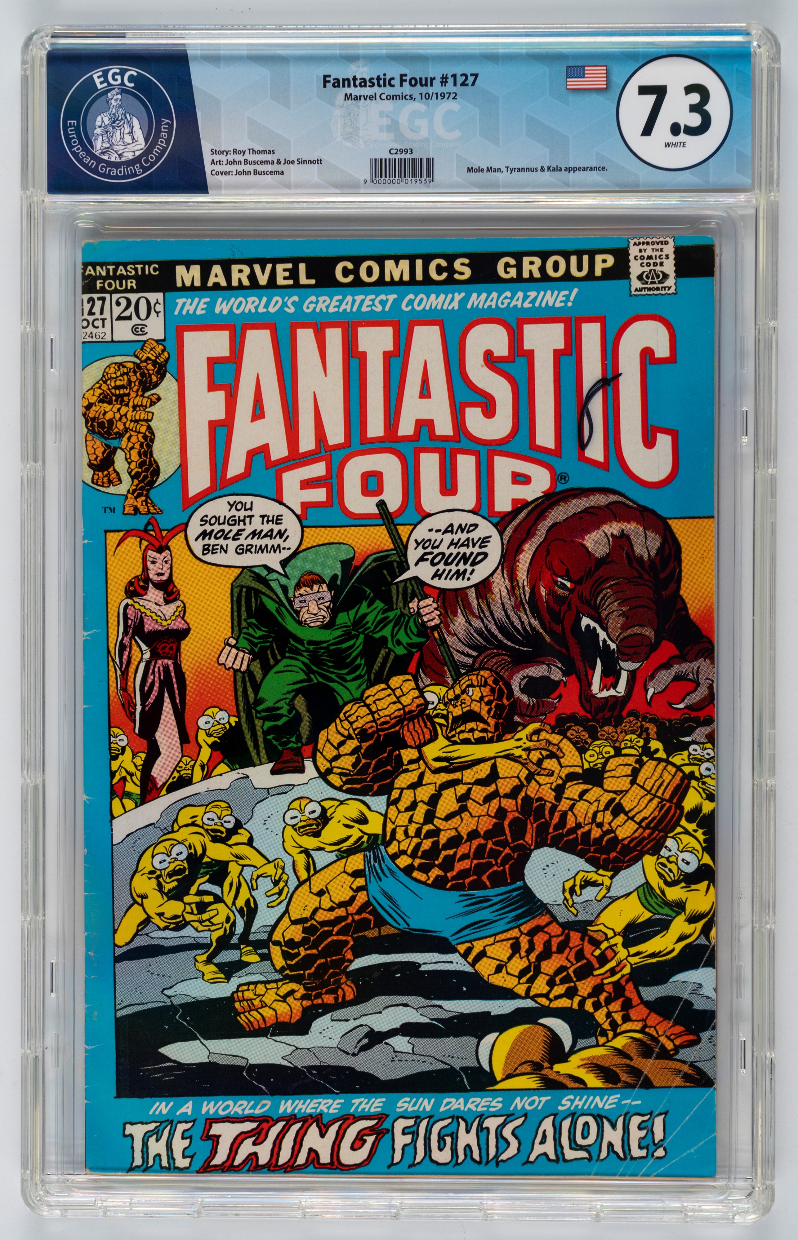Fantastic Four #123 - 9.4 EGC (UK Price Variant) / #124 - 8.7 EGC (UK Price Variant) / #125 - 9.0...