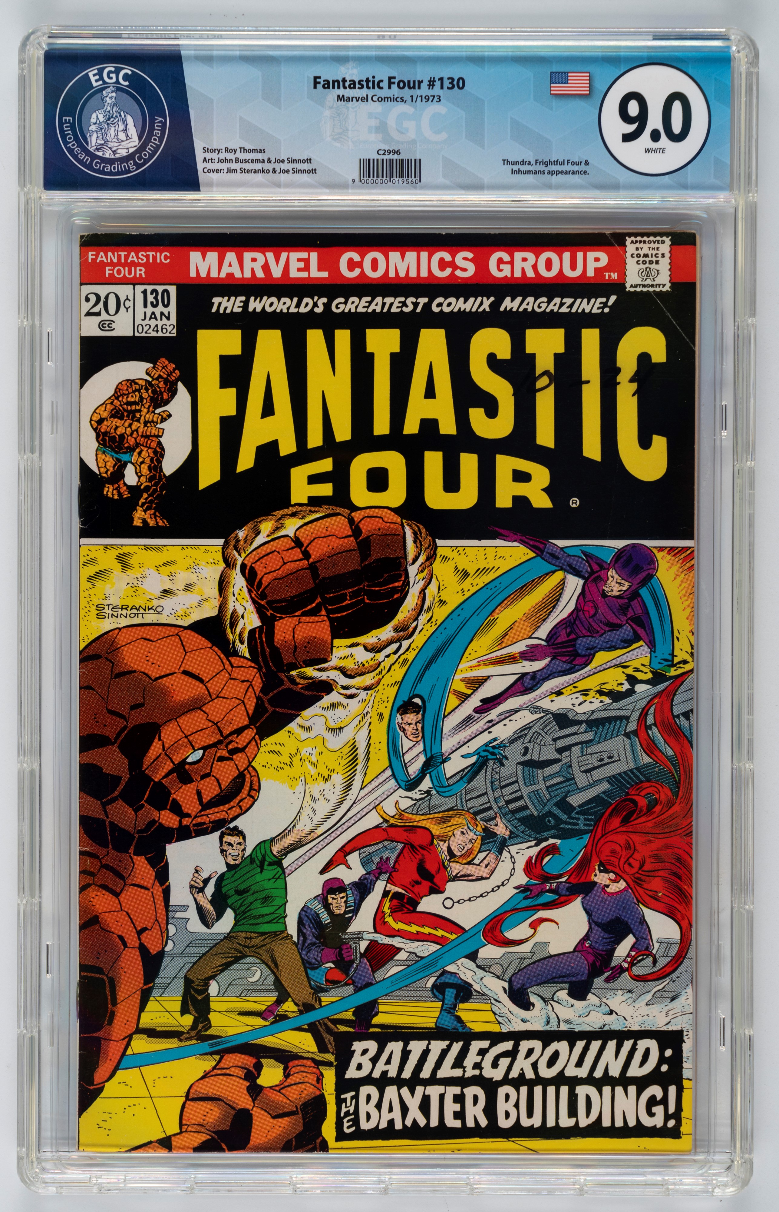 Fantastic Four #128 - 8.1 EGC / #129 - 8.9 EGC (UK Price Variant) / #130 - 9.0 EGC / #131 - 9.3 E...