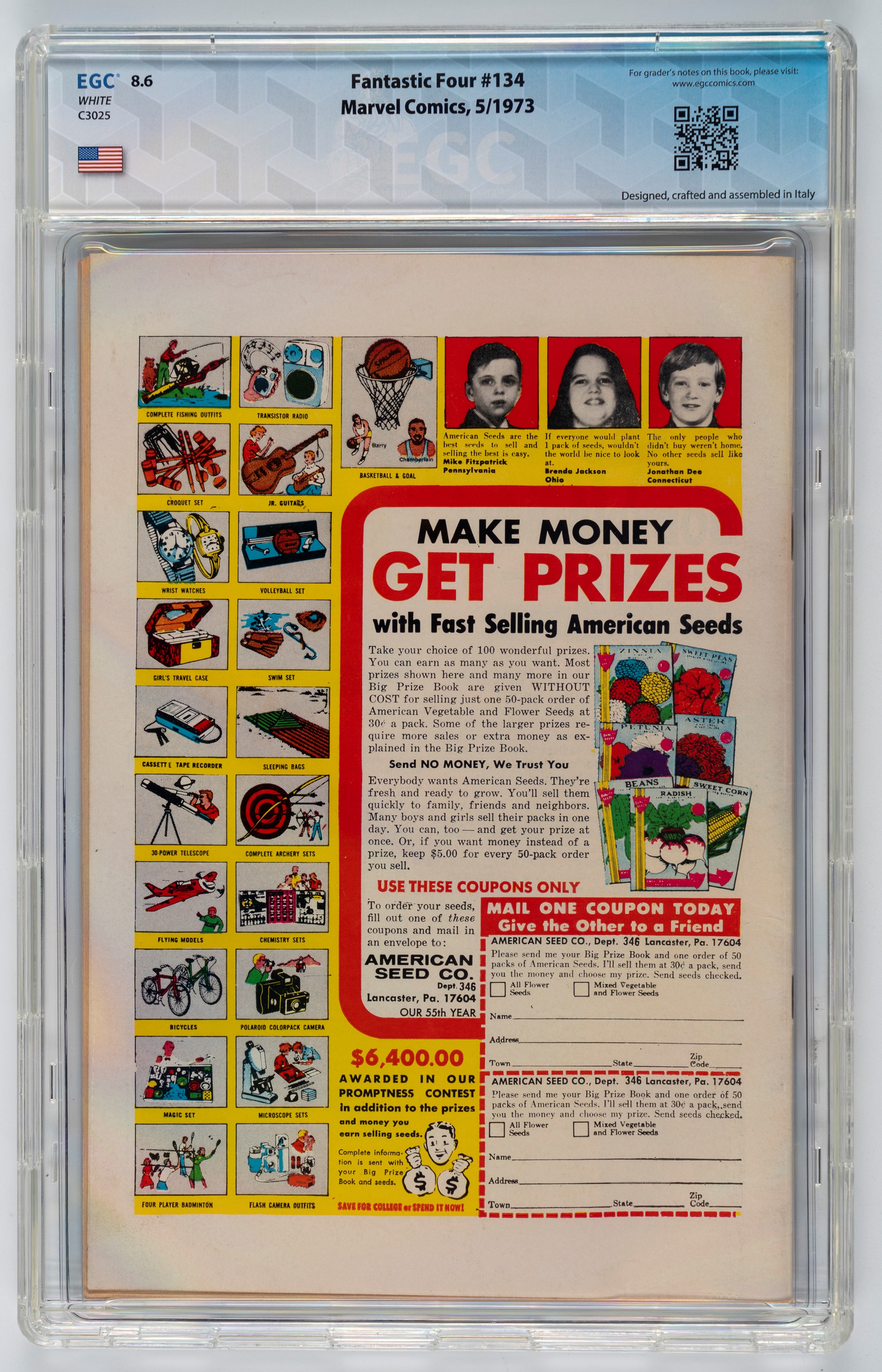 Fantastic Four #134 - 8.6 EGC / #135 - 8.5 EGC / #136 - 7.6 EGC / #137 - 8.1 EGC / #138 - 9.5 EGC