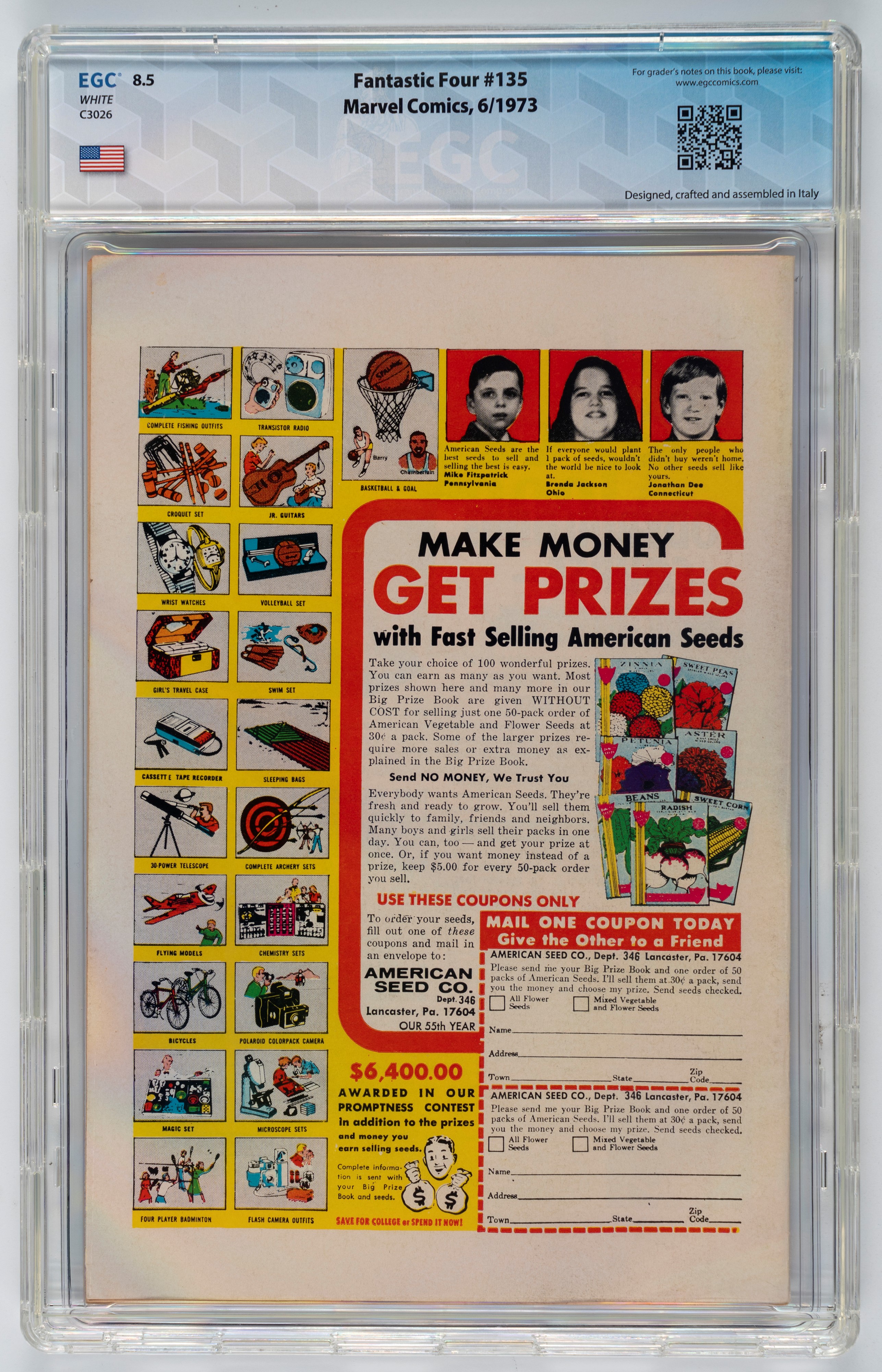 Fantastic Four #134 - 8.6 EGC / #135 - 8.5 EGC / #136 - 7.6 EGC / #137 - 8.1 EGC / #138 - 9.5 EGC