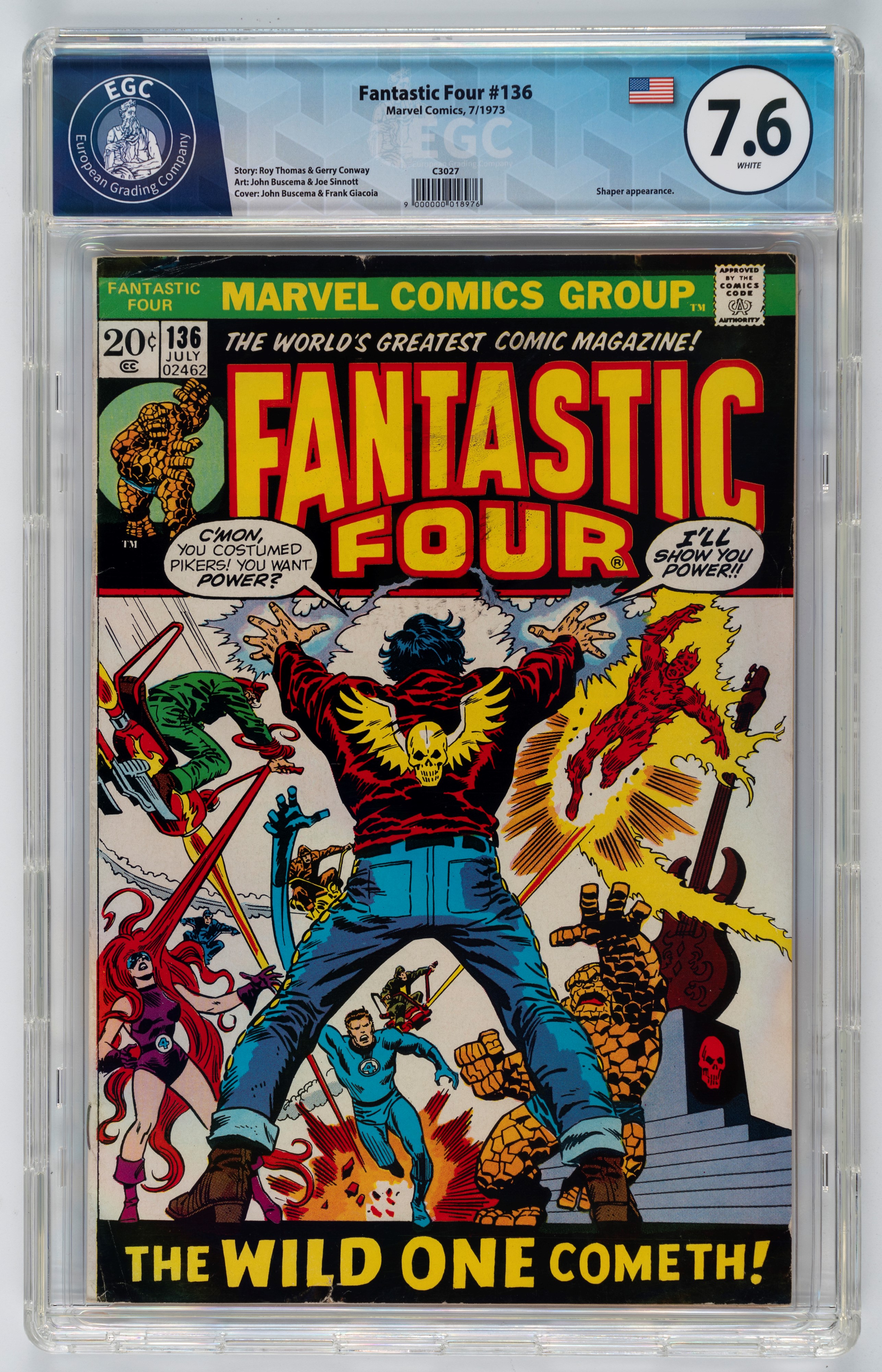 Fantastic Four #134 - 8.6 EGC / #135 - 8.5 EGC / #136 - 7.6 EGC / #137 - 8.1 EGC / #138 - 9.5 EGC