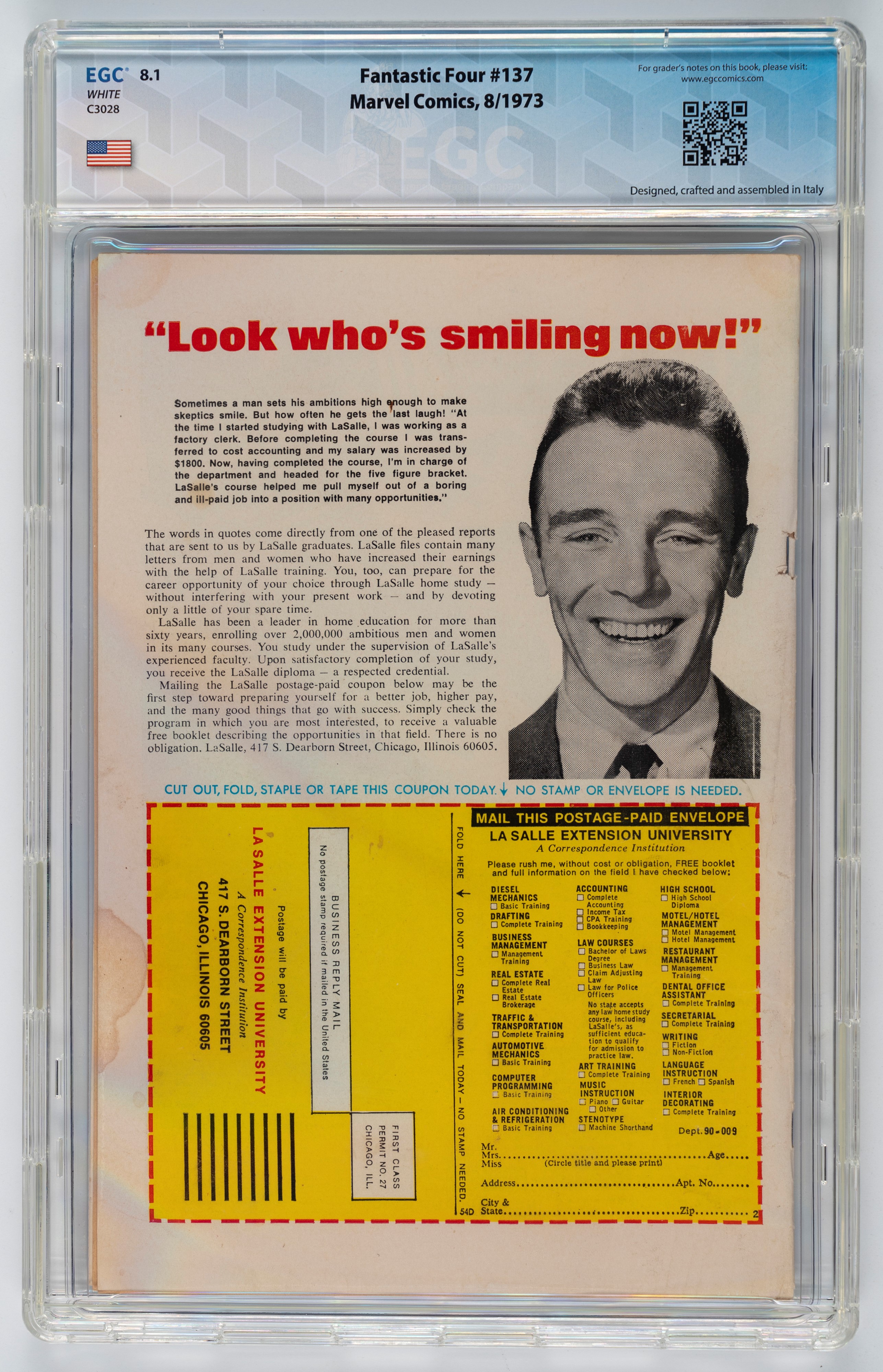 Fantastic Four #134 - 8.6 EGC / #135 - 8.5 EGC / #136 - 7.6 EGC / #137 - 8.1 EGC / #138 - 9.5 EGC