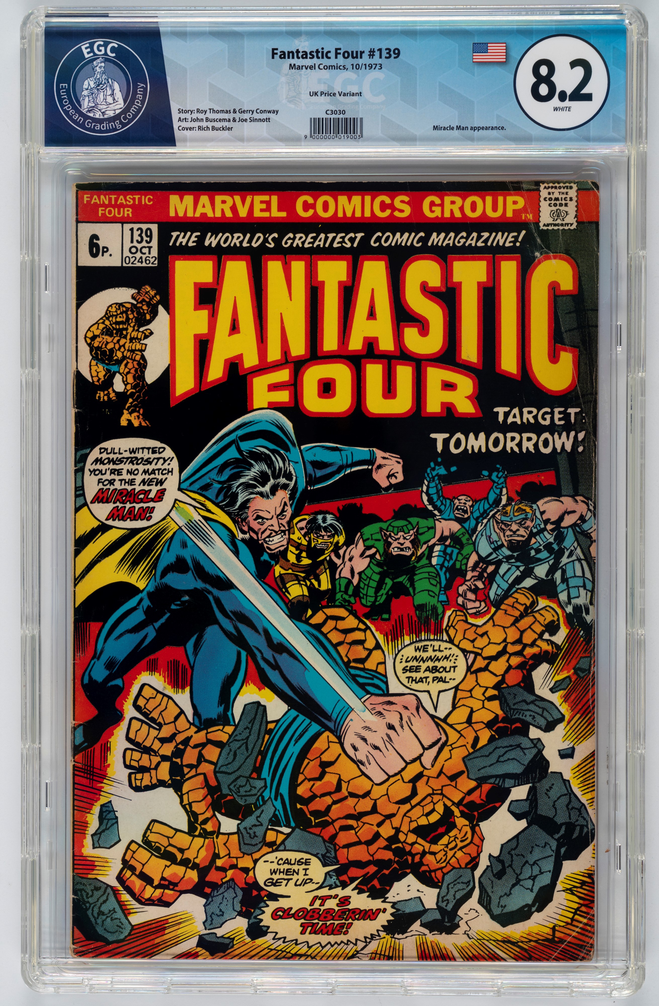 Fantastic Four #139 - 8.2 EGC (UK Price Variant) / #140 - 9.3 / #141 - 8.9 EGC / #142 - 8.7 EGC (...