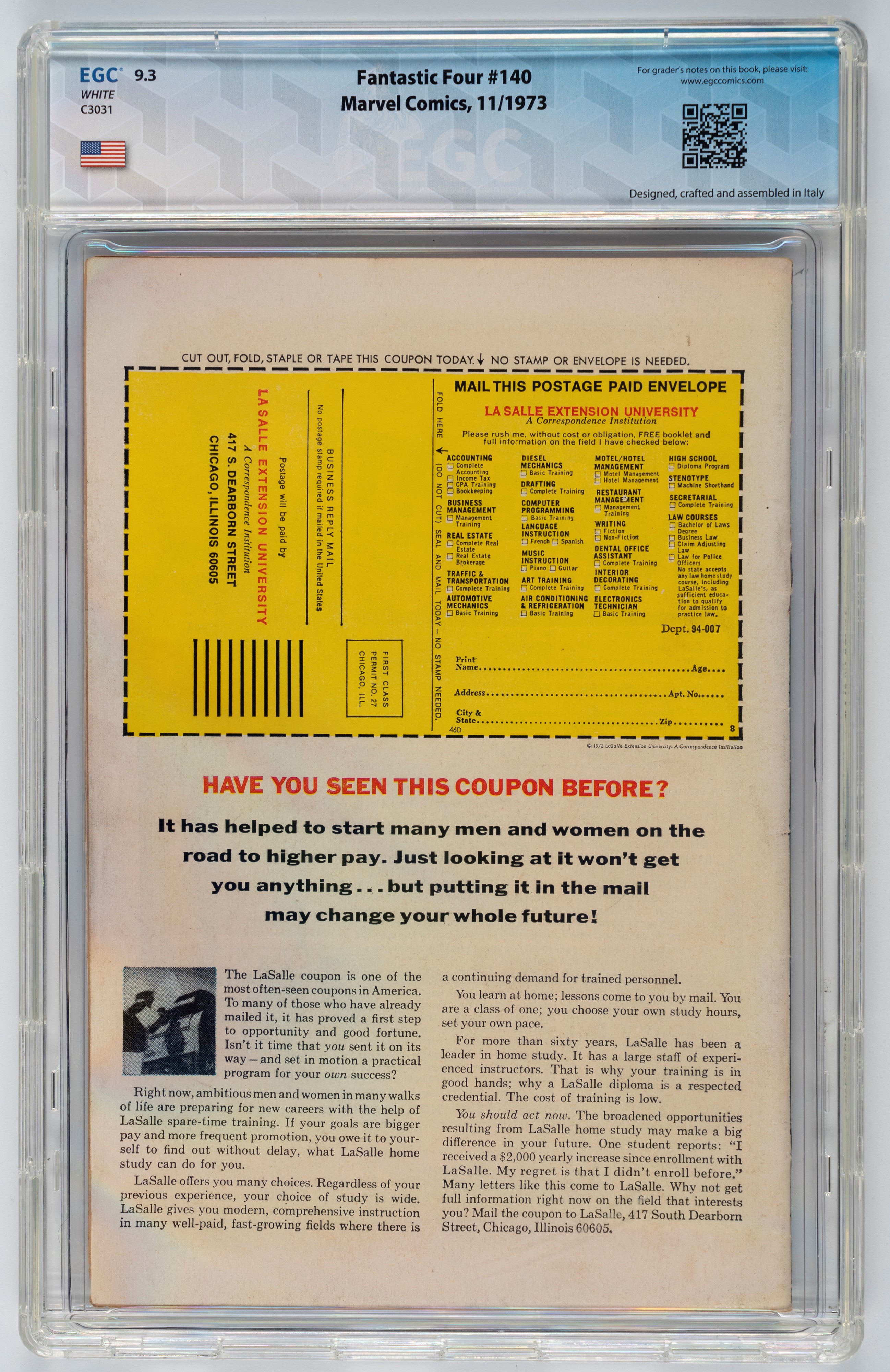 Fantastic Four #139 - 8.2 EGC (UK Price Variant) / #140 - 9.3 / #141 - 8.9 EGC / #142 - 8.7 EGC (...