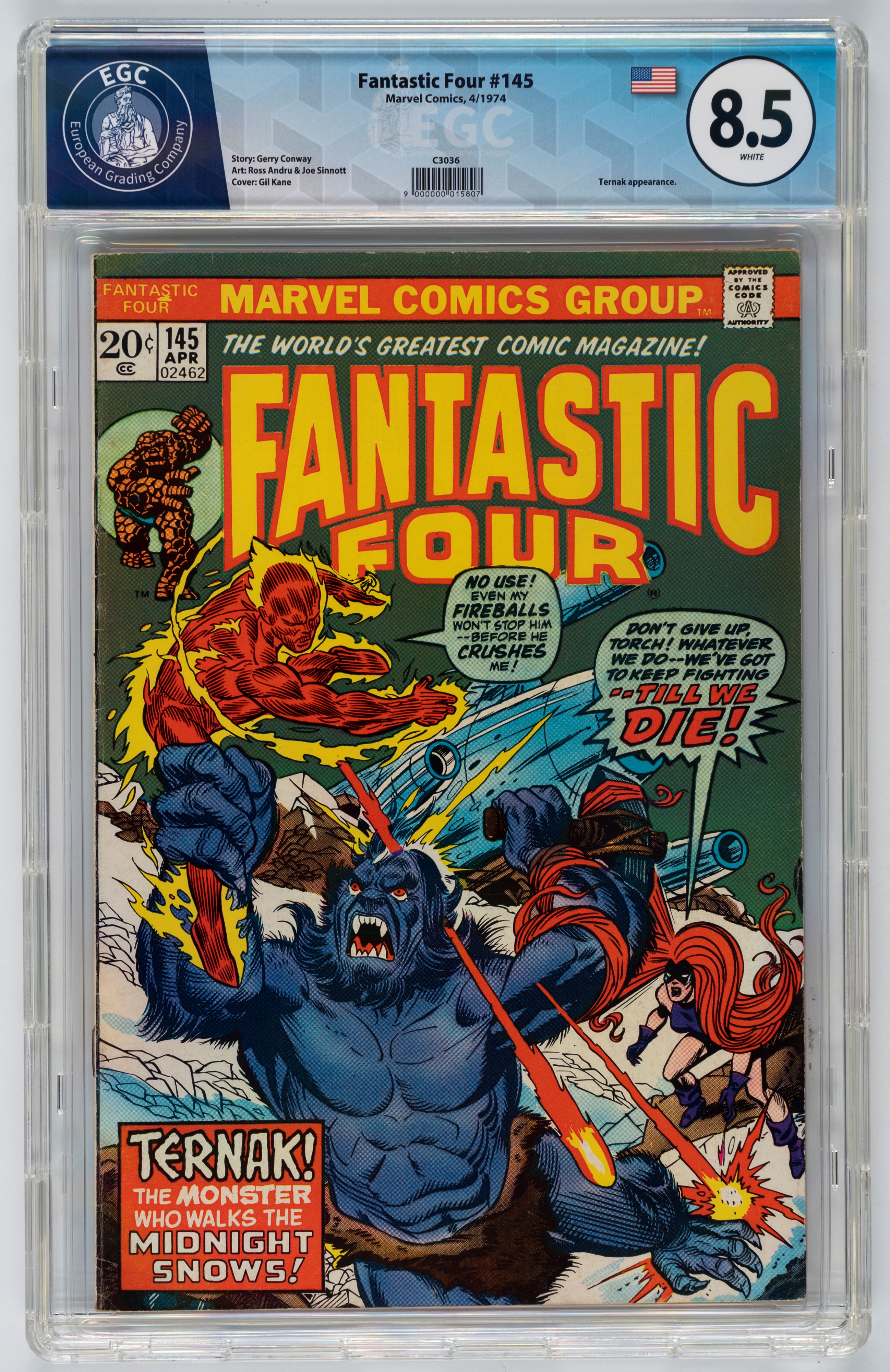 Fantastic Four #145 - 8.5 EGC / #146 - 9.6 EGC / #147 - 9.4 EGC