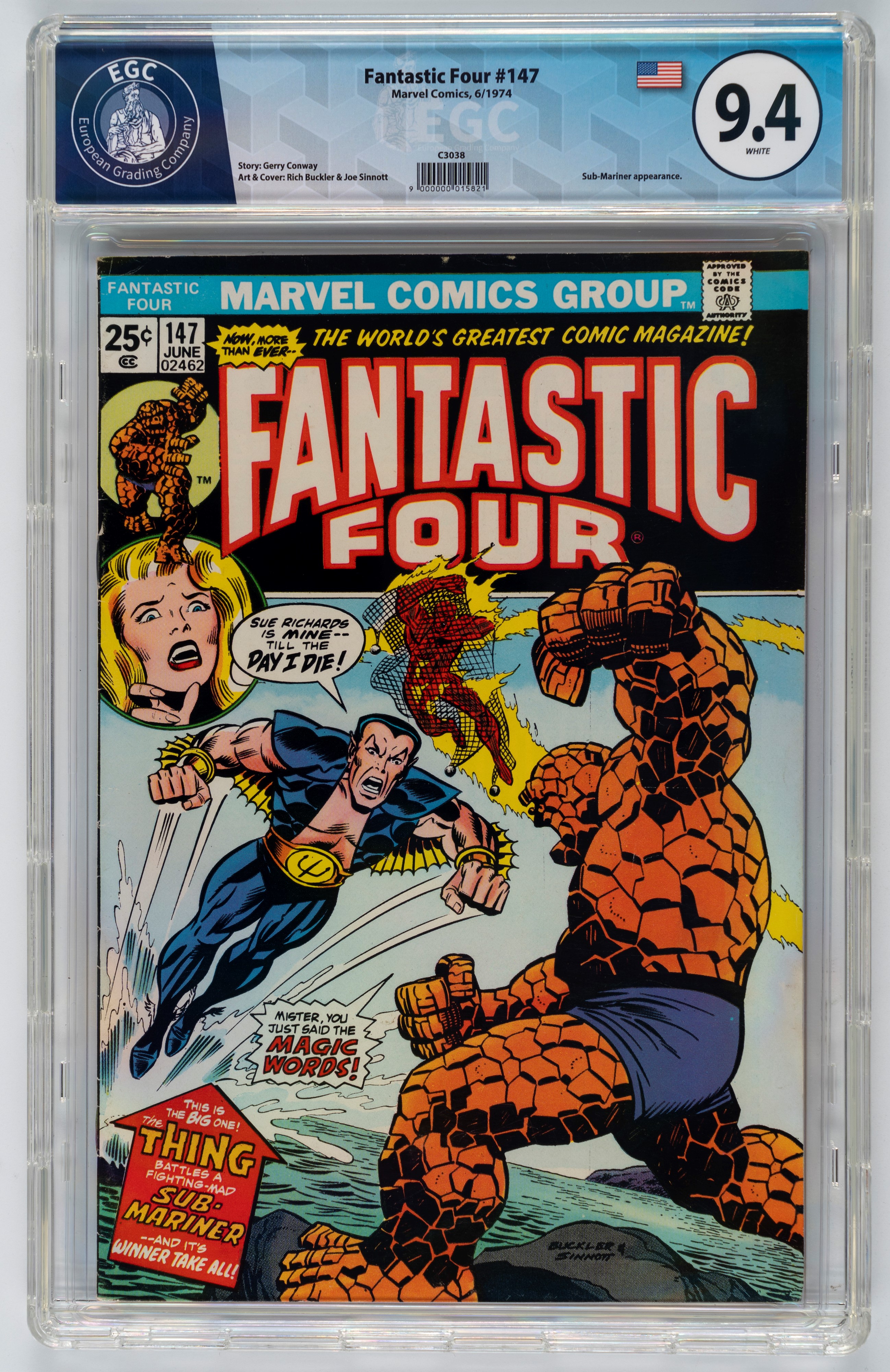 Fantastic Four #145 - 8.5 EGC / #146 - 9.6 EGC / #147 - 9.4 EGC