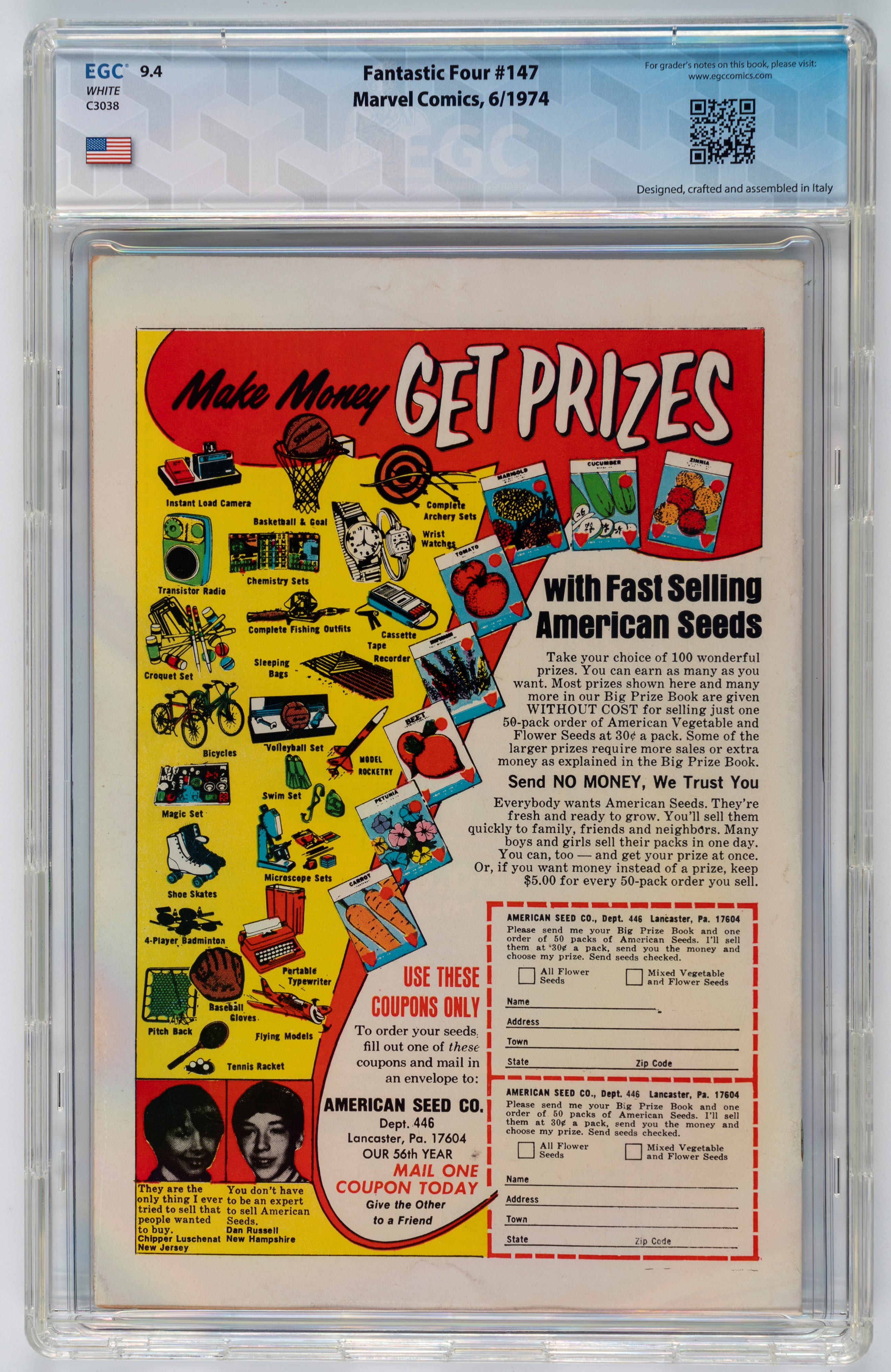 Fantastic Four #145 - 8.5 EGC / #146 - 9.6 EGC / #147 - 9.4 EGC