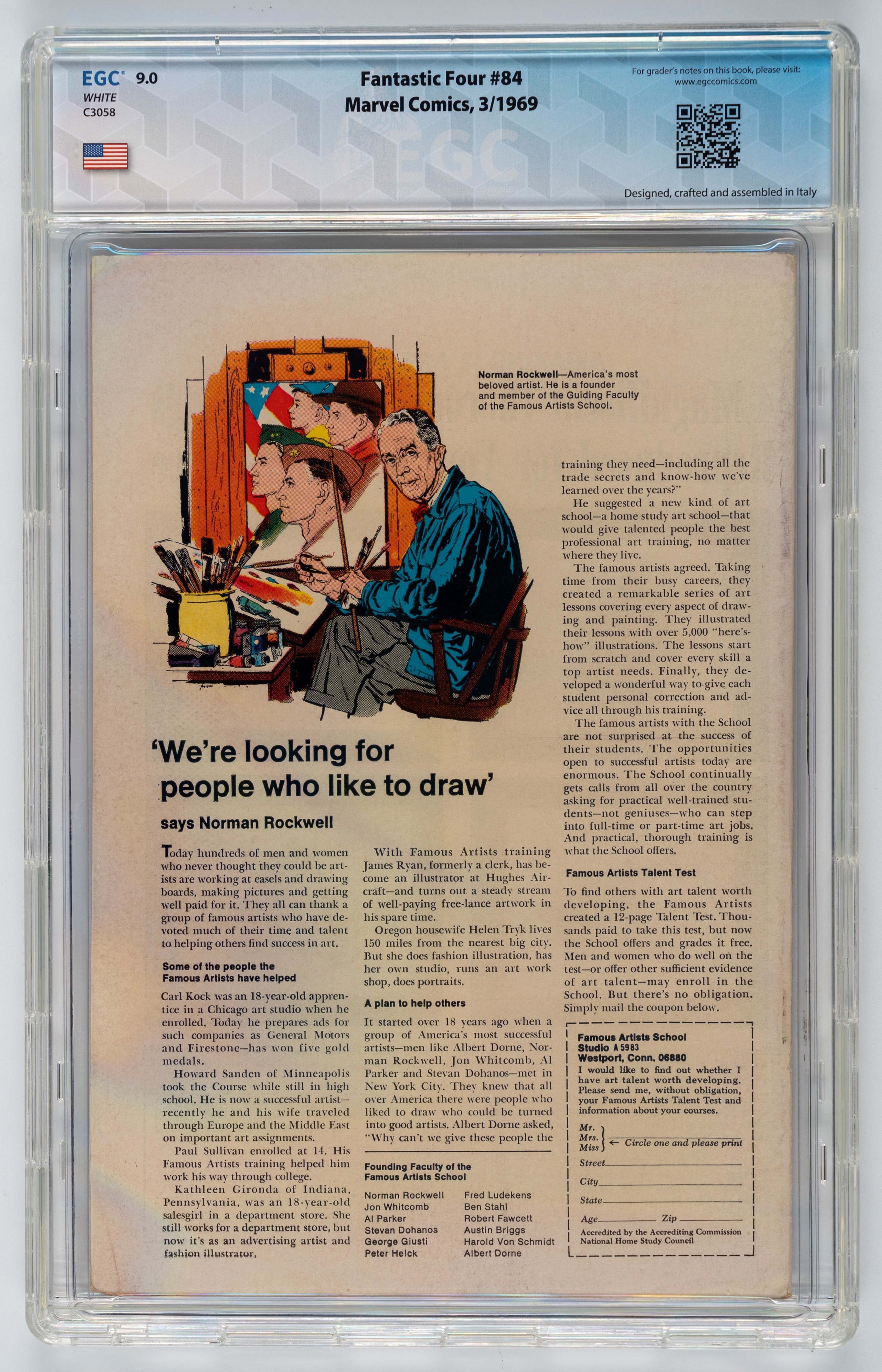 Marvel Comics - Stan Lee, Jack Kirby e Joe Sinnott, Fantastic Four #84 - 9.0 EGC, Marzo 1969