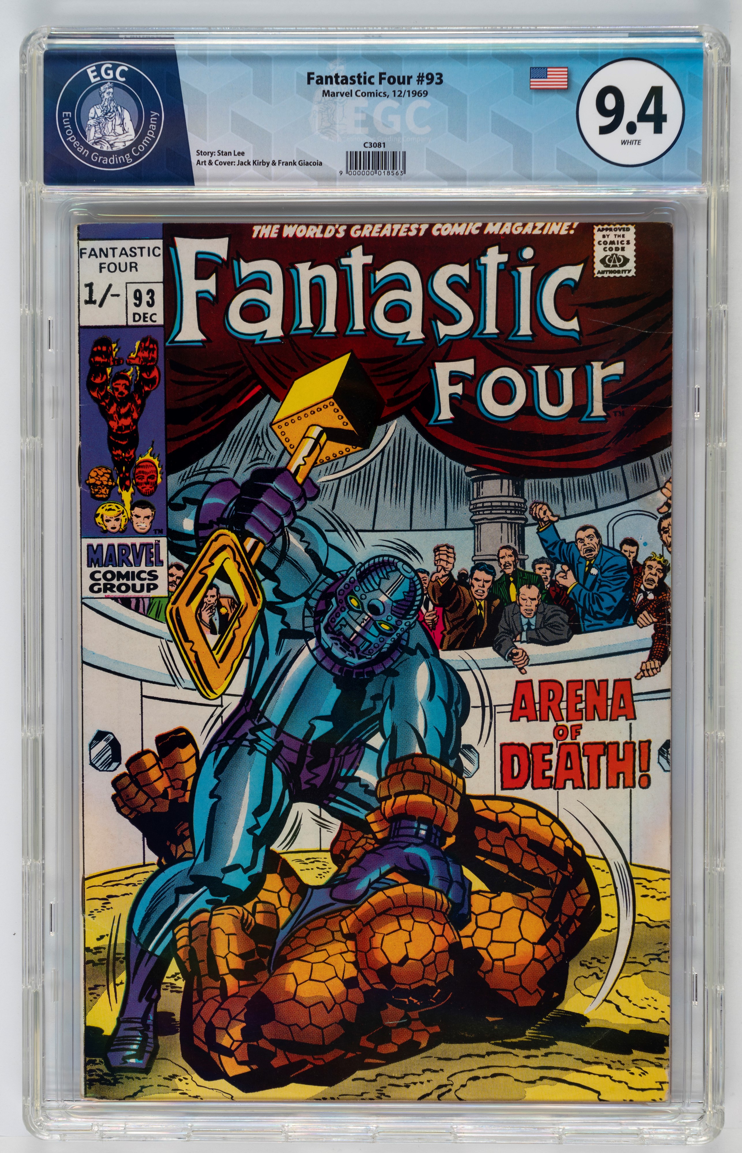Fantastic Four #93 - 9.4 EGC / #94 - 7.4 EGC / #95 - 9.0 EGC