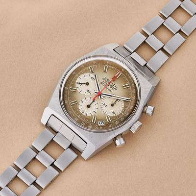 Cassa tonneau in acciaio con movimento automatico cal. 3019 e bracciale Zenith-Gay Frères