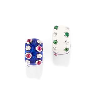 Colored gemstones earrings