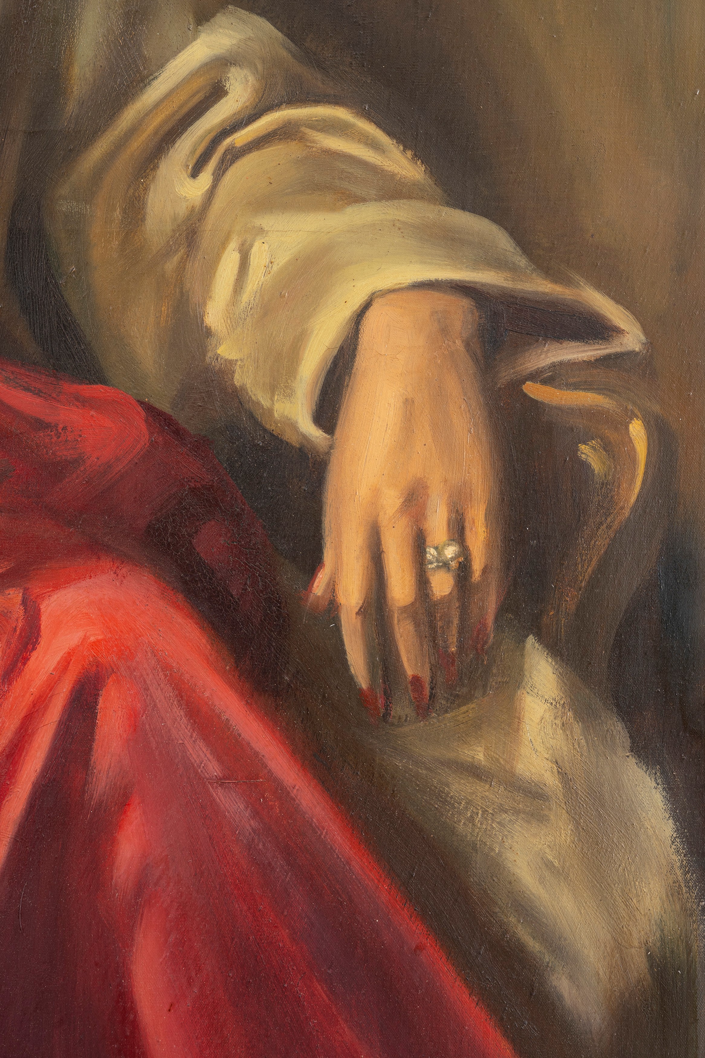 Ritratto di donna in rosso