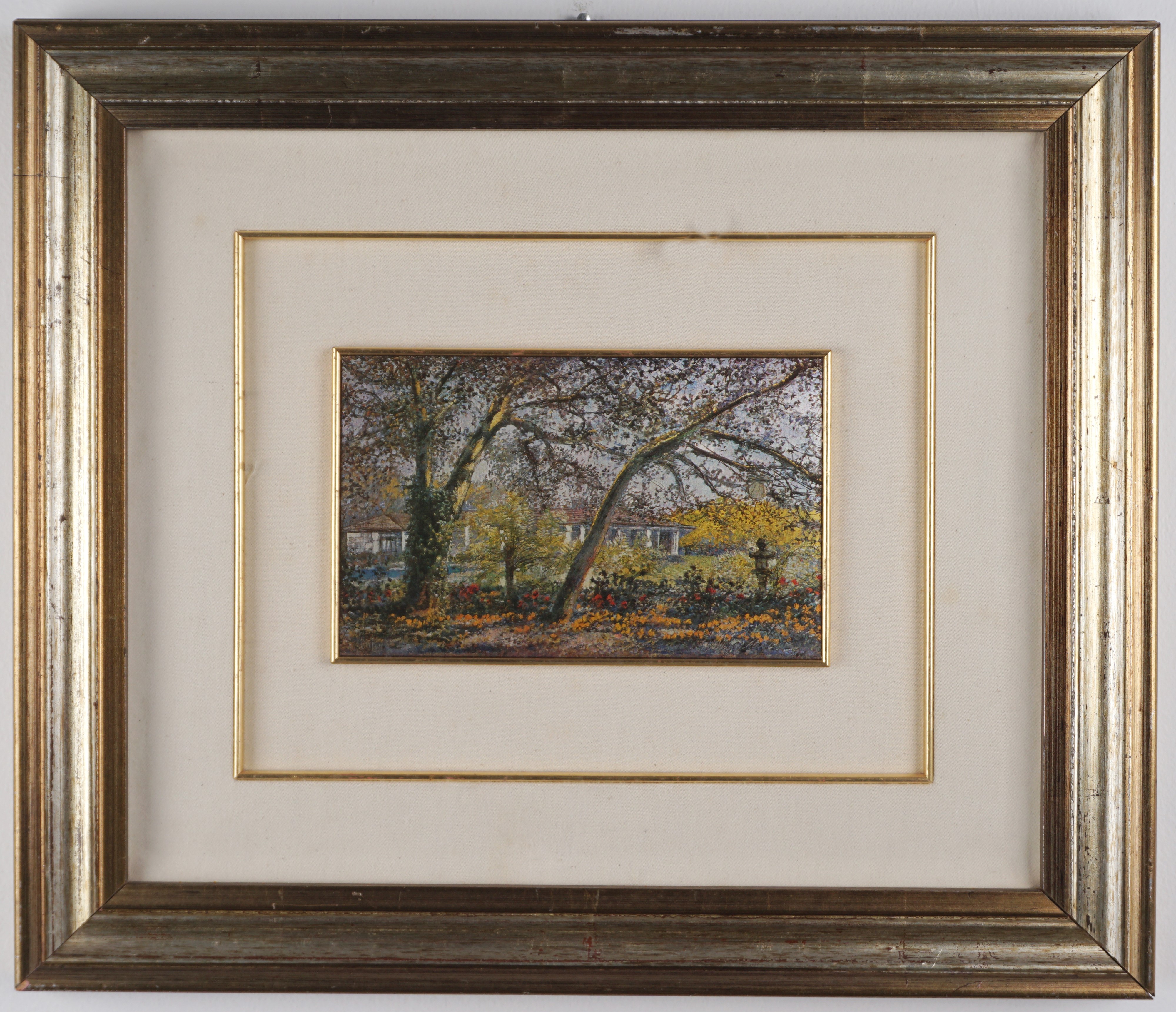 Serigrafia su lastra d’argento “Primavera” da un dipinto di Michele Cascella