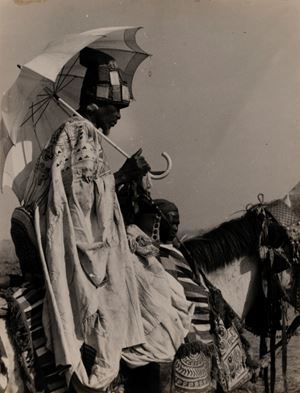 The chief of Iende, Northen Togoland, going on a journey
