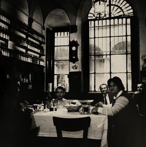 Milano via Valpetrosa 5, interno dell'osteria "Tri Basei"