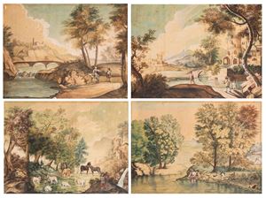 River landscapes with bystanders