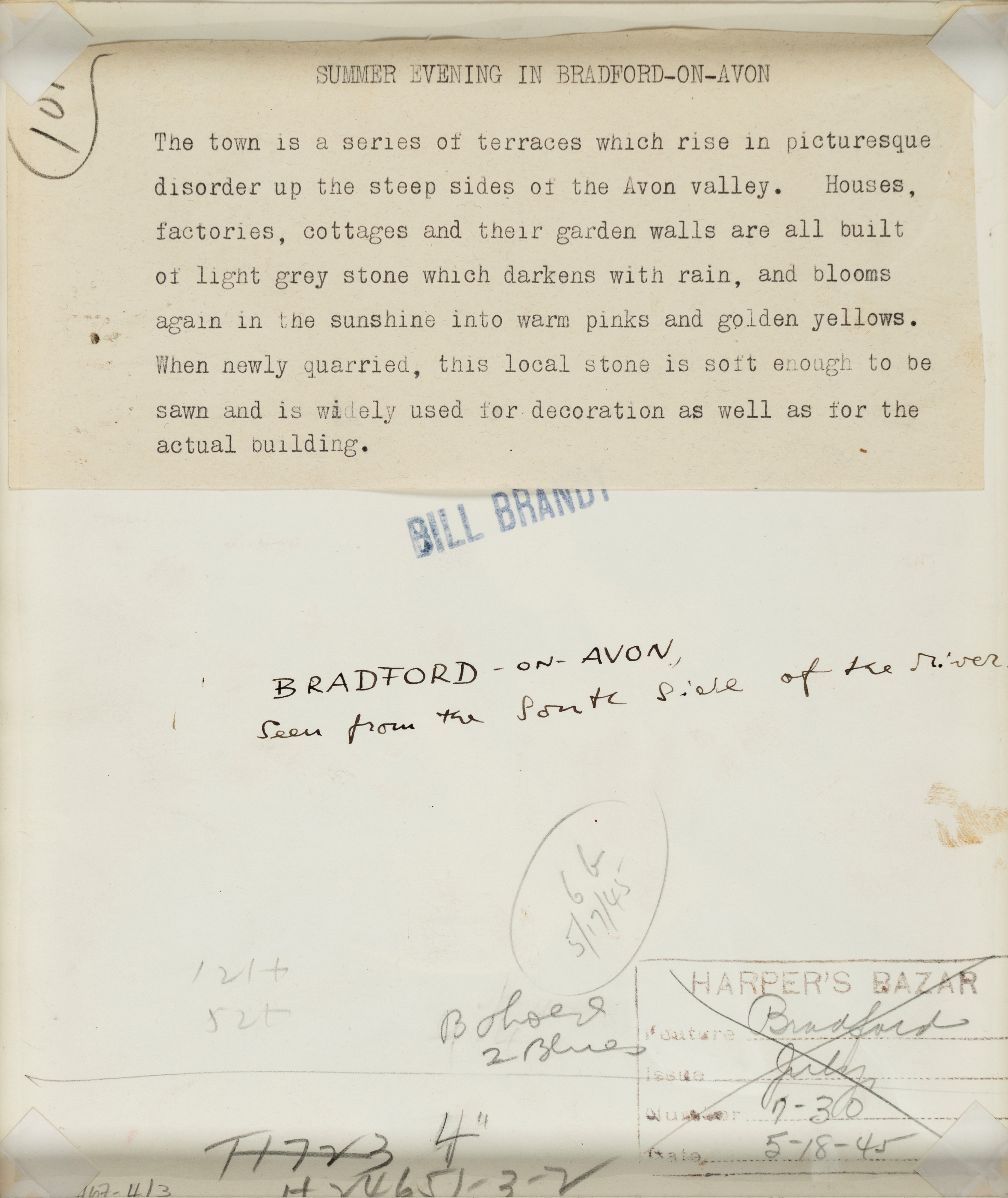 Summer evening in Bradford-on-avon, Seen from the front side of the river