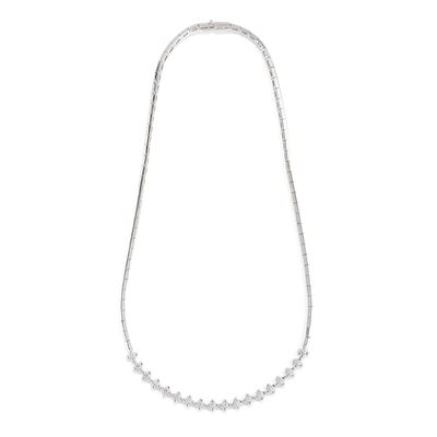 Collana con diamanti in oro bianco 18k