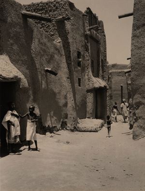 Una calle de la ciudad santa de Djenne, Sudan