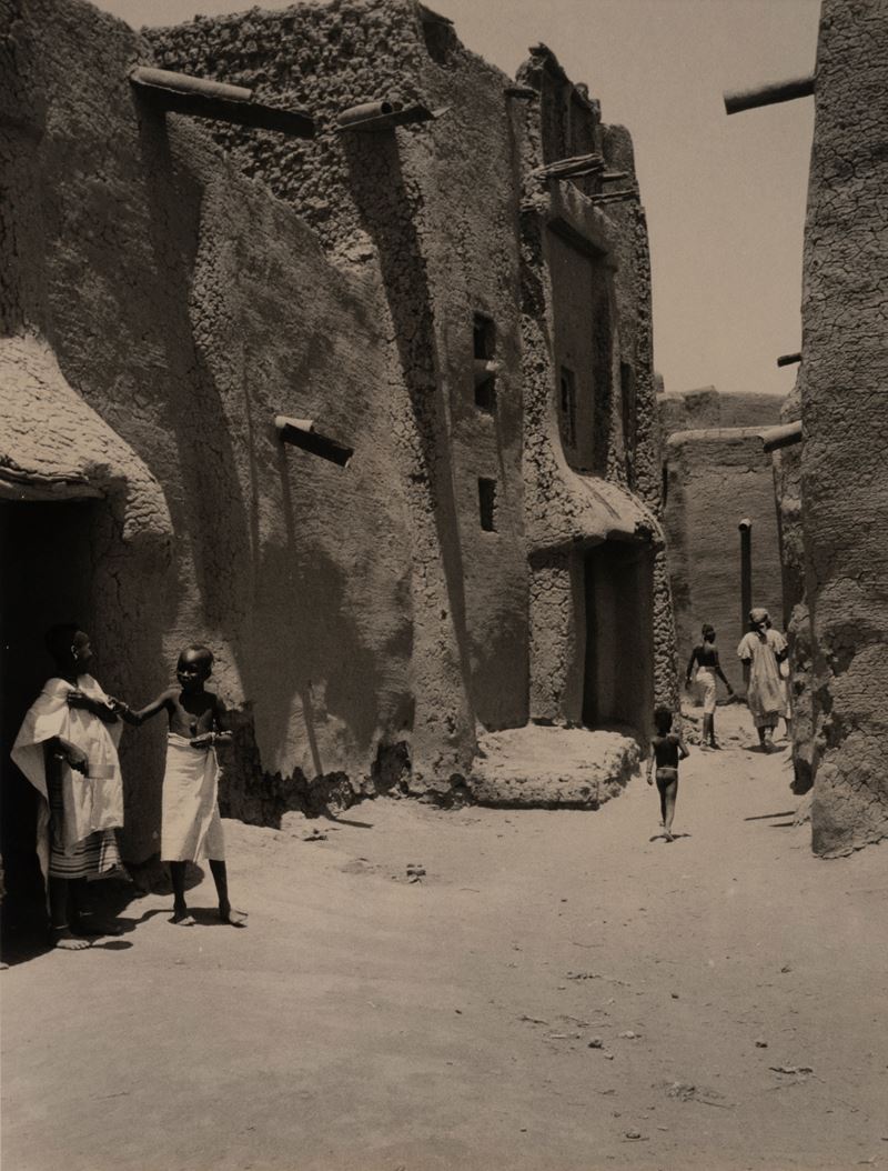 Una calle de la ciudad santa de Djenne, Sudan