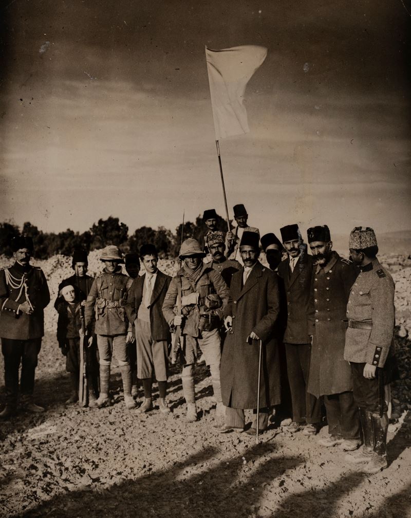 Mayor of Jerusalem and White Flag Party meeting the first British outpost