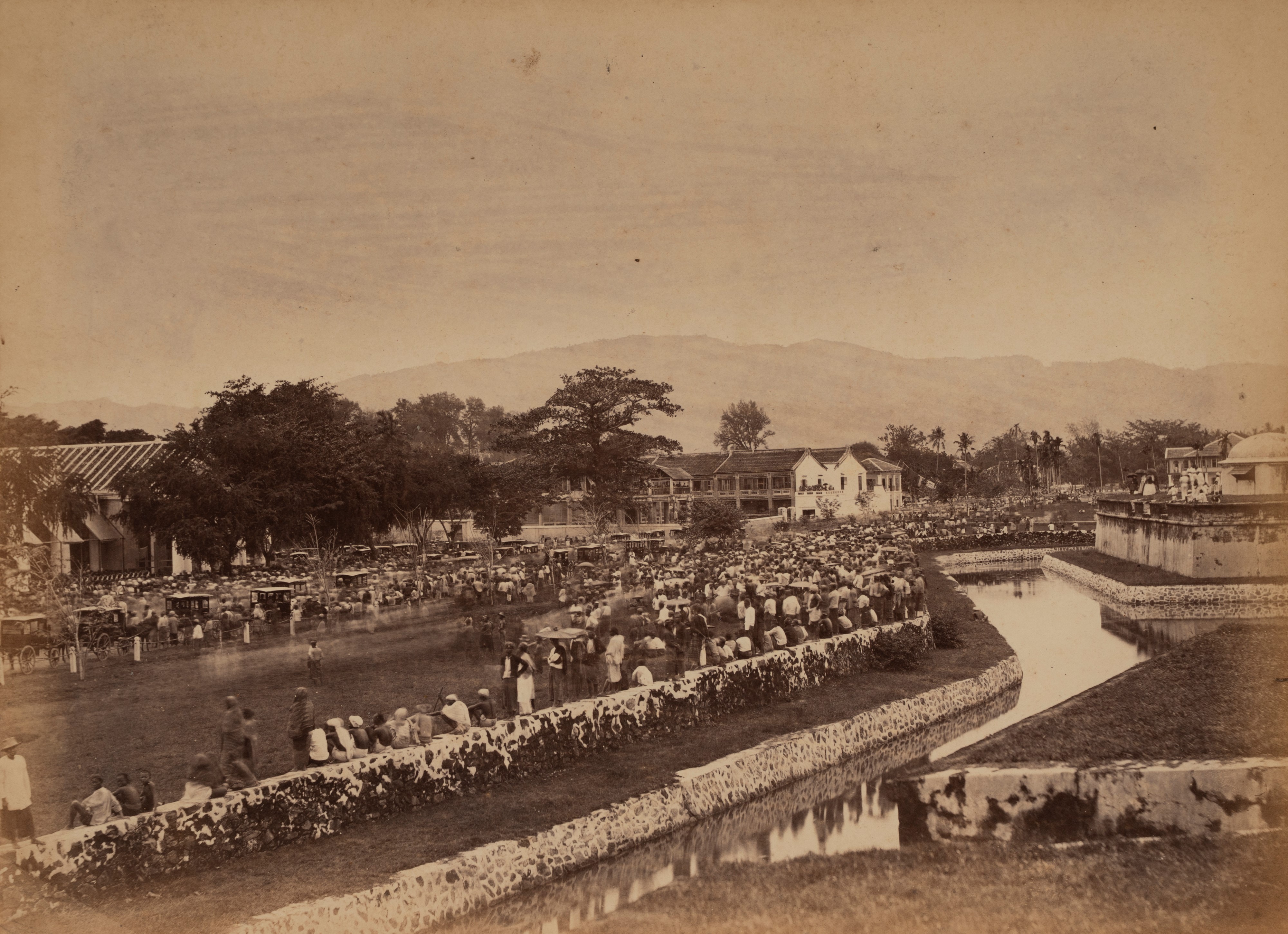 View from the Fort on the landing of the Duke ; Decoration in honour of the Duke