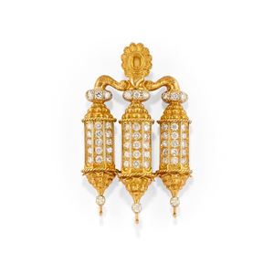Spilla con lanterne veneziane