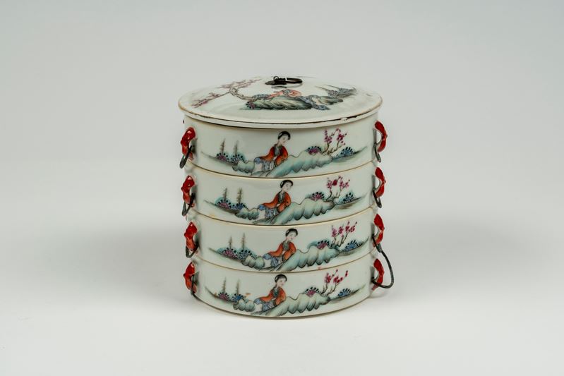 Porta vivande in porcellana, Cina, XX secolo